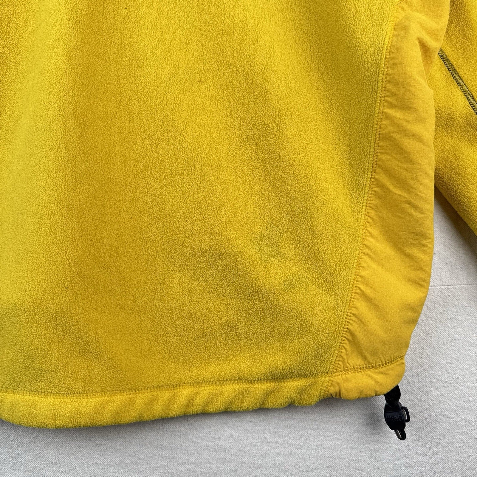 90’s Vtg Polo Sport Ralph Lauren Yellow Fleece Full Zip Jacket Mens XL Hood