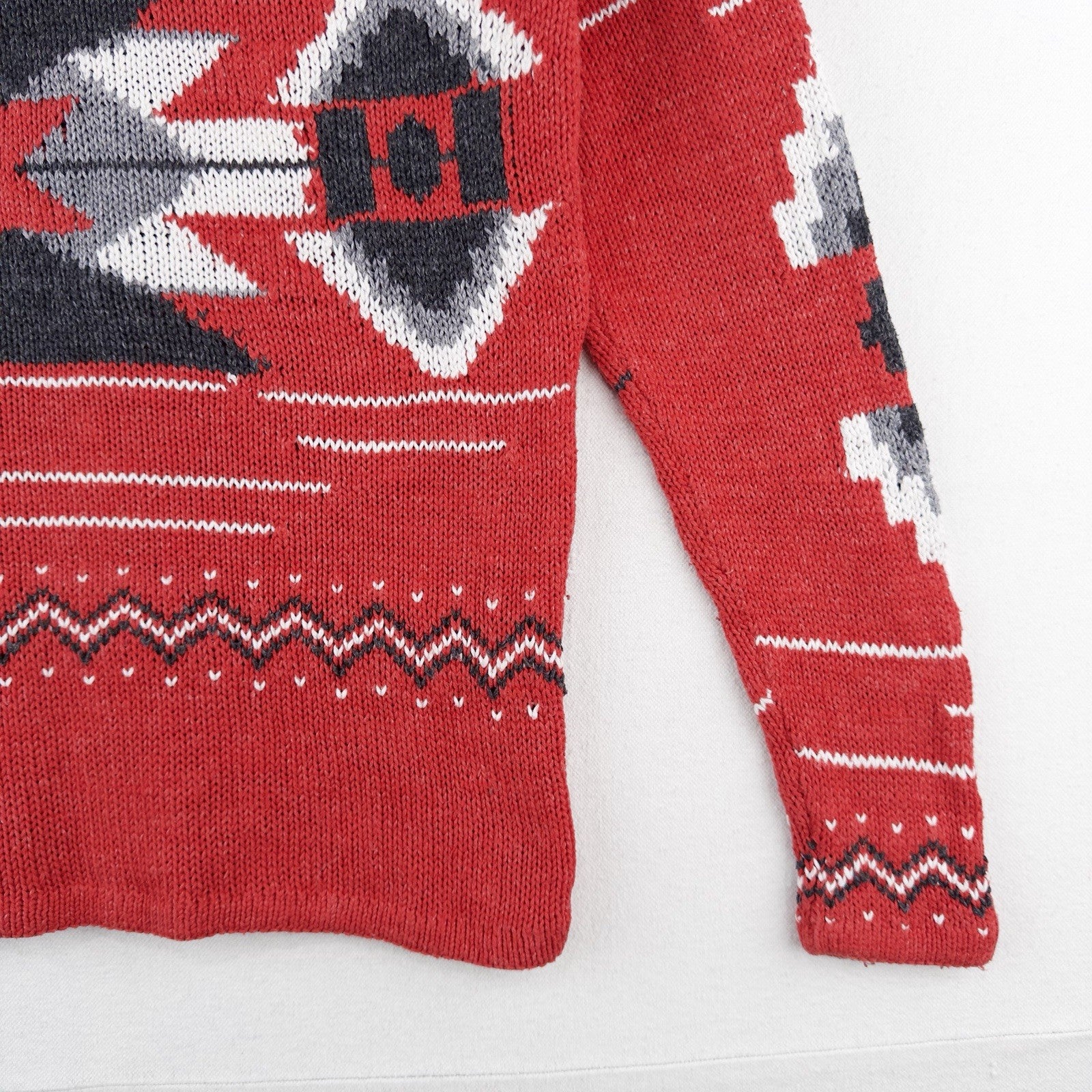 90s Vtg Ralph Lauren Jeans Sweater Aztec Southwestern Pullover Women M Hand Knit