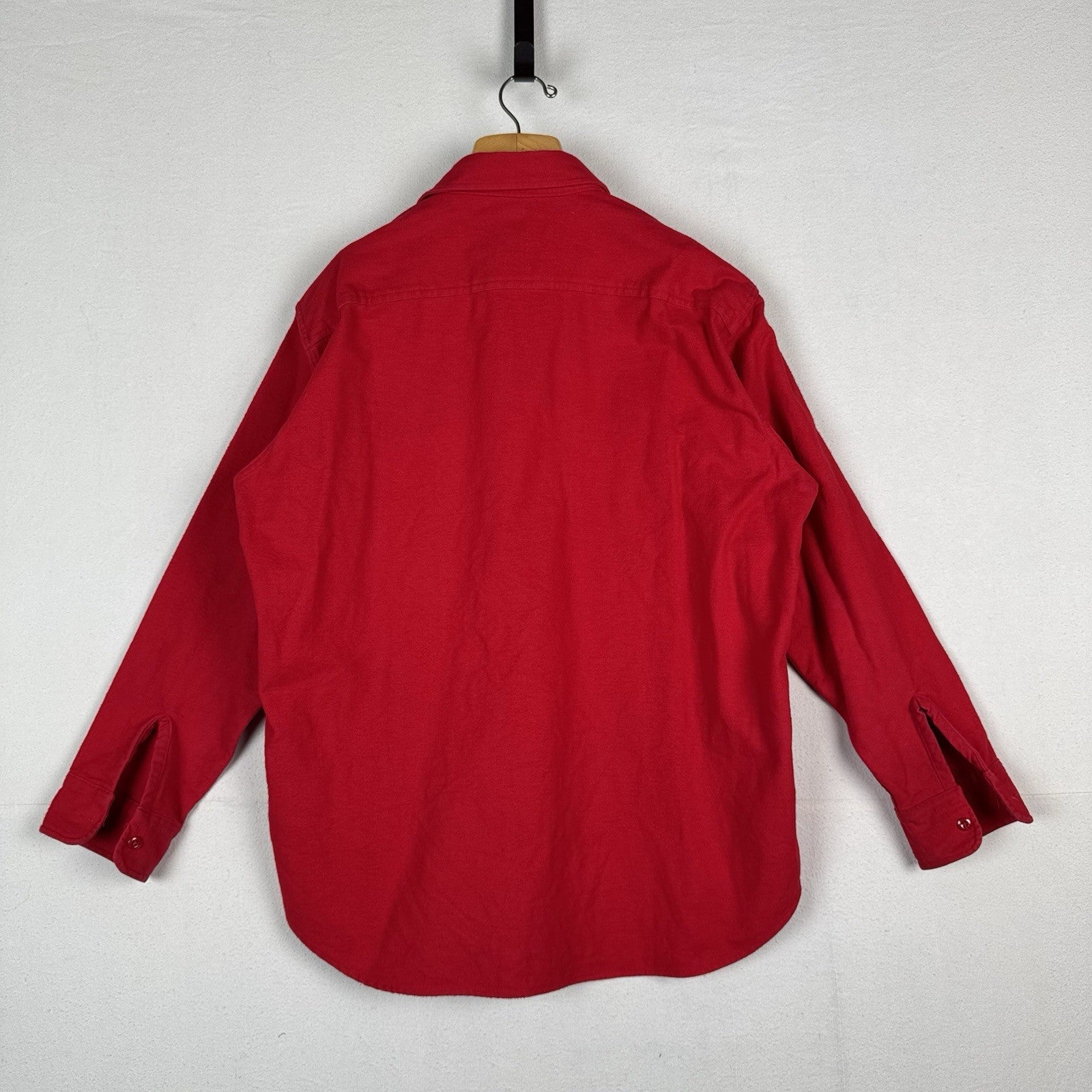Vintage Woolrich Cotton Flannel Men’s XL Red Heavyweight Shirt Made in USA