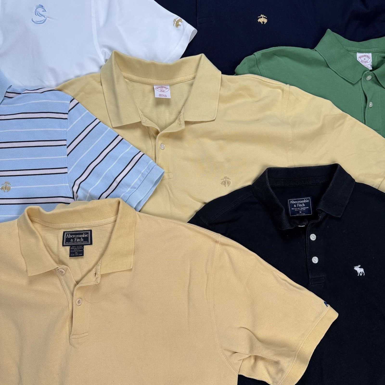 Lot of 11 Brooks Brothers, Ralph Lauren, Abercrombie Polo Shirts S,M,L,XL,2XL