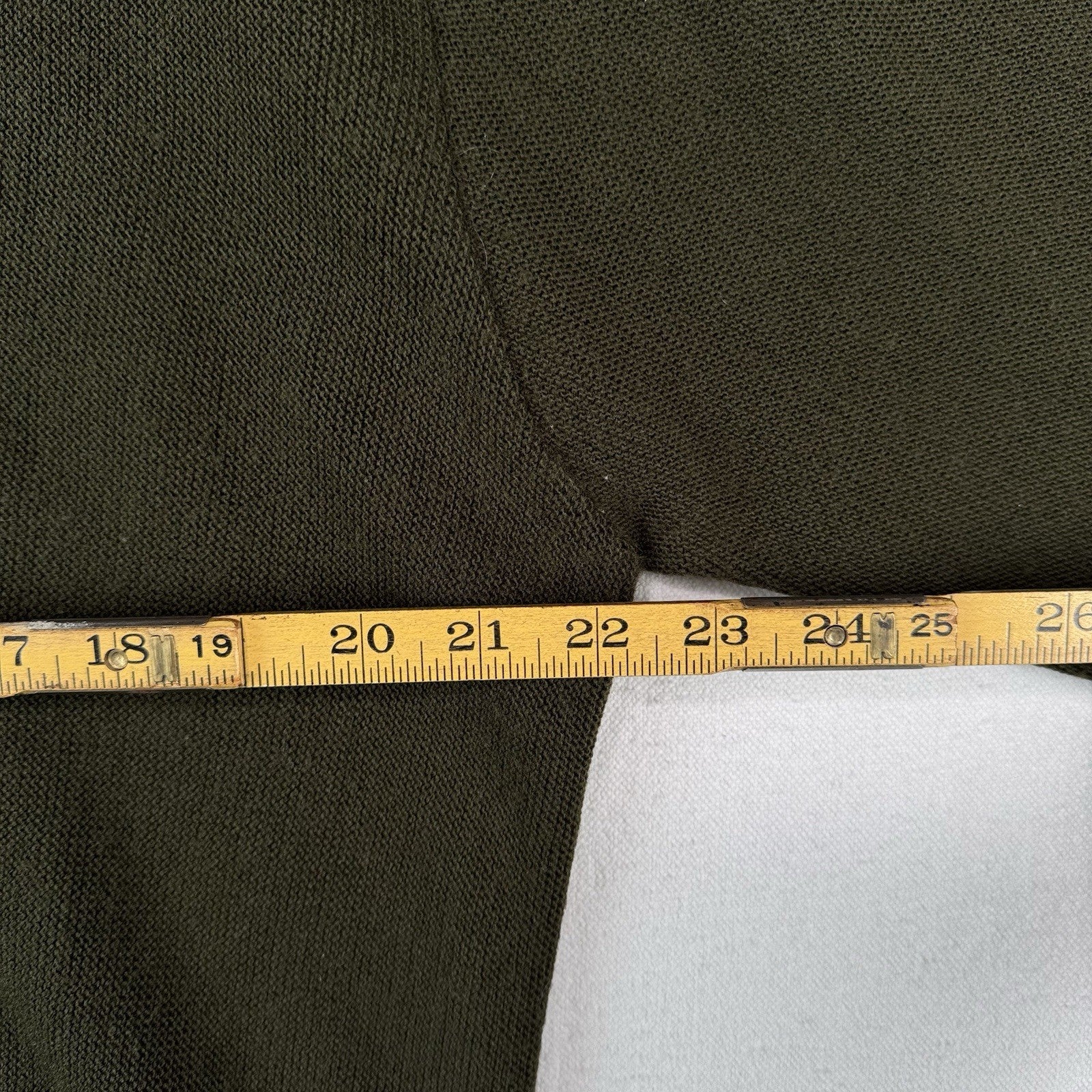 80’s Vintage Izod Cardigan Sweater Men's Large Olive Army Khaki Green Made USA