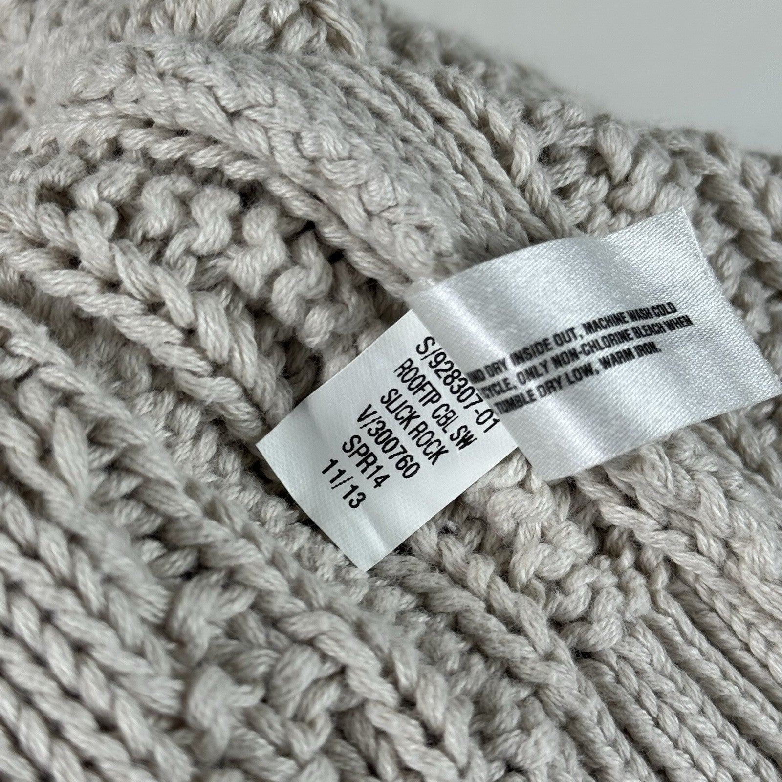 Gap Kids 8Y Cream Cotton LS Cable Knit Pullover Sweater