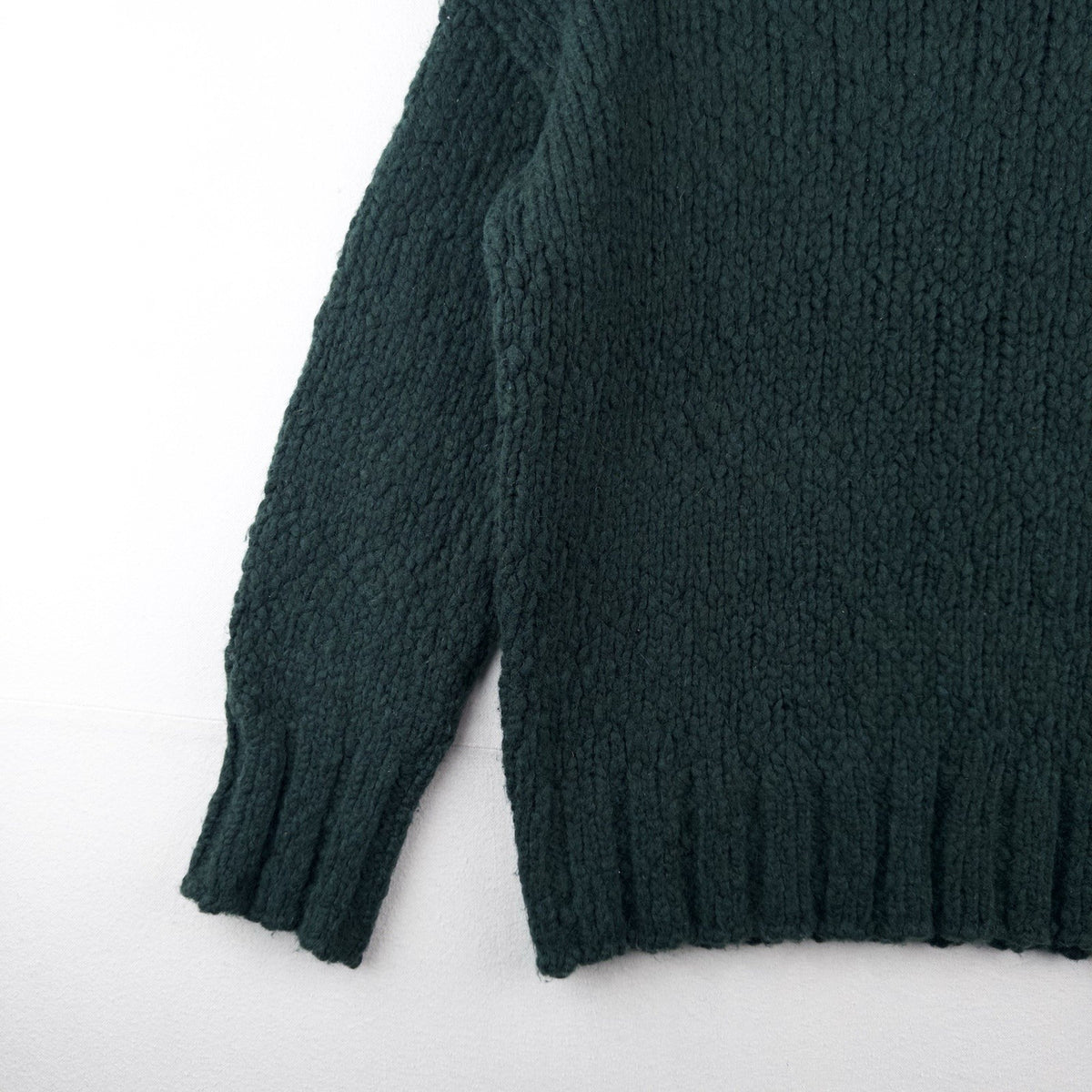 J. Crew Women's L-XL Wool/Alpaca Forest Green Oversized Turtleneck Sweater
