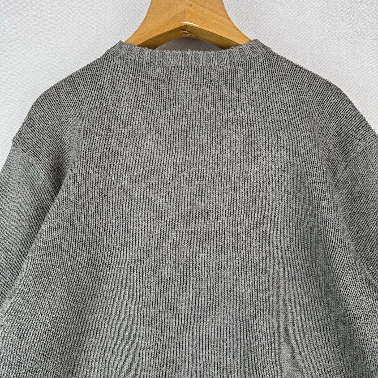 90’s Vintage Polo Ralph Lauren Knit Sweater Men’s XL Gray Pima Cotton Crewneck