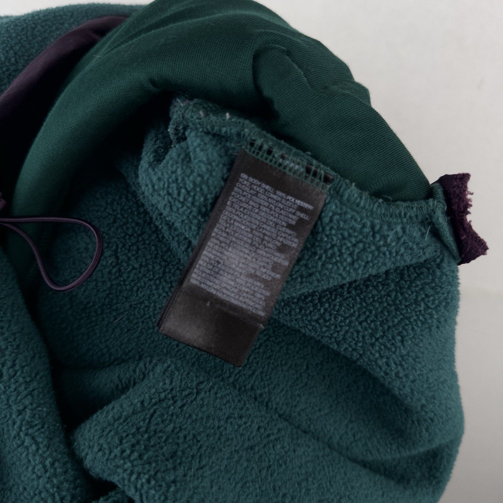 The North Face Women's Medium Denali Fleece Hoodie Pullover 1/4 Zip Green Purple