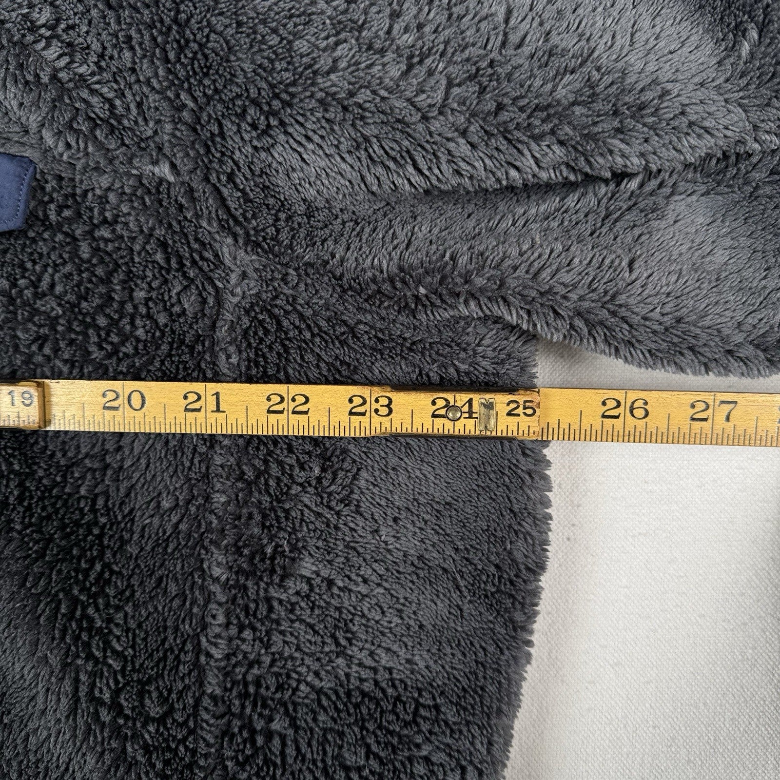 LL Bean Women’s  XL/2XL Gray Thick High Pile Fleece 1/4 Snap Pullover Jacket