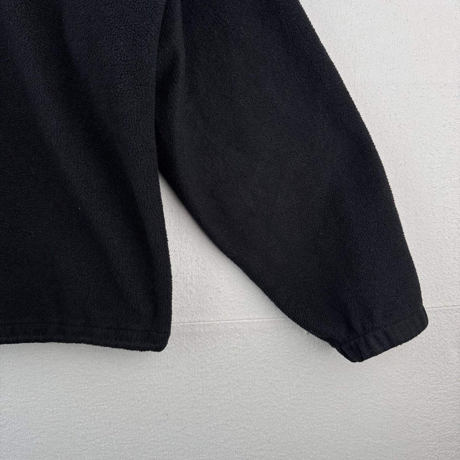 90’s Vtg J. Crew Oarsman Black Fleece Pullover 1/4 Zip Men’s Large Made in USA