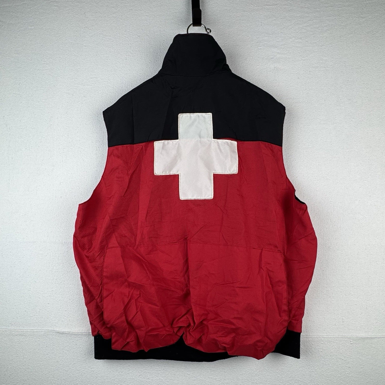 Vintage Ski Patrol Vest Rescue Team Vest Red Black 2XL