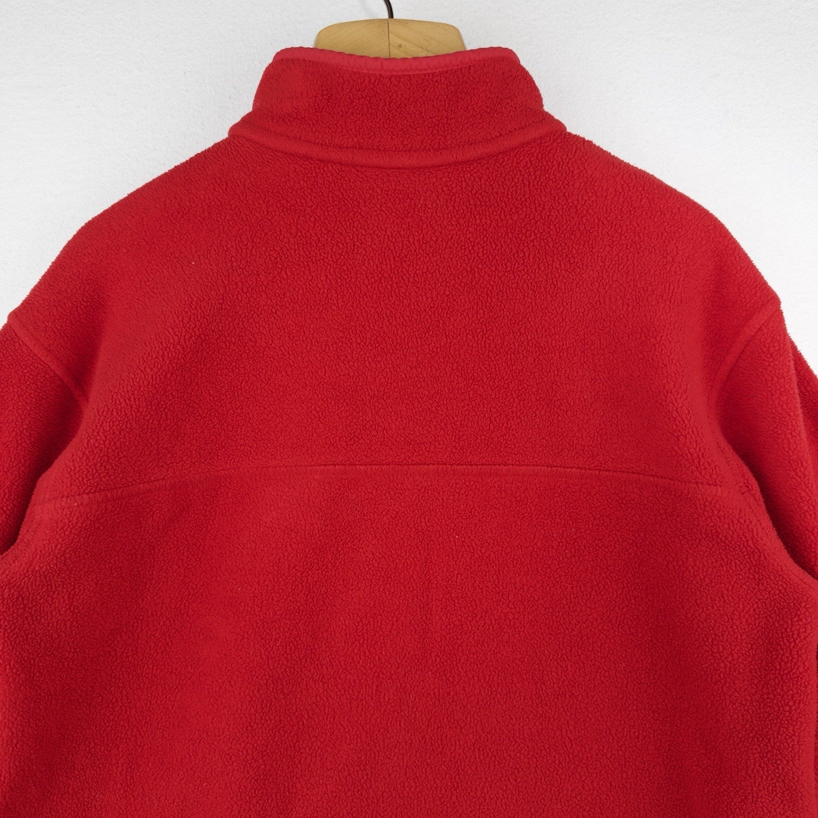 80’s Vtg LL Bean Snap Red Fleece Cursive Logo Pullover Men’s Medium (44) USA