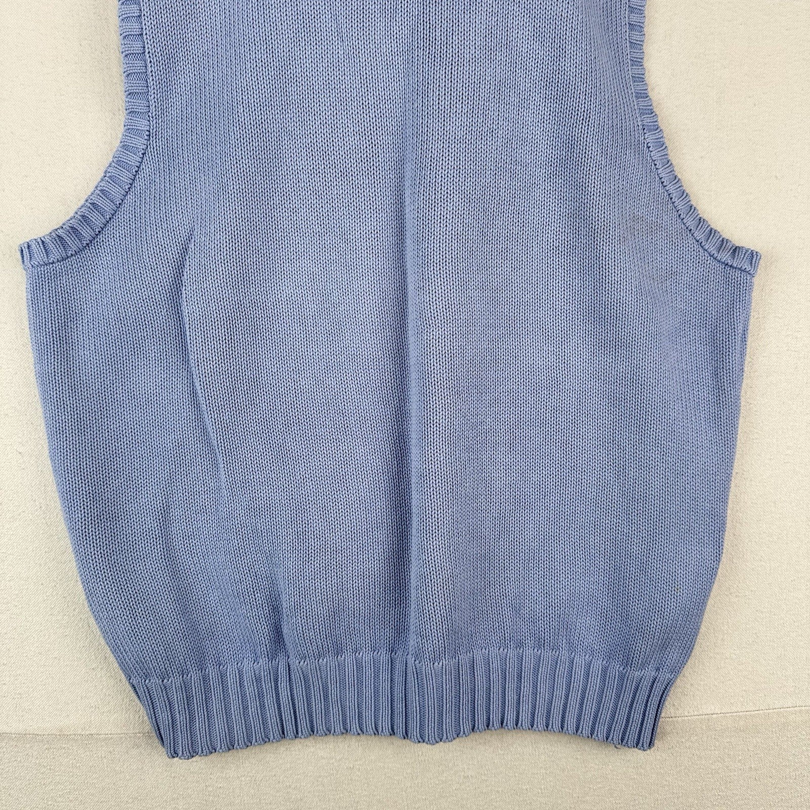 90's Vtg Polo Ralph Lauren Sweater Vest Mens XL  Light Blue V-Neck *Read