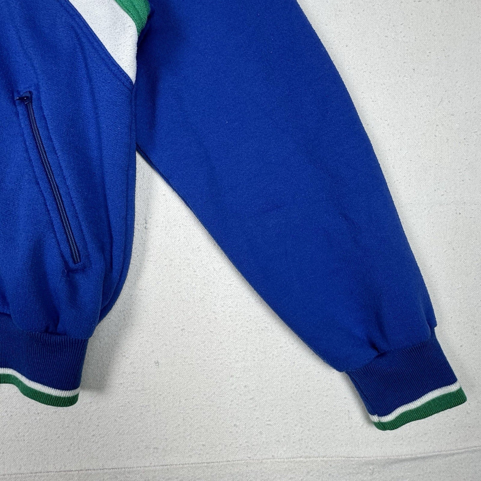 VTG Pony Track Jacket Men Small Retro Stripe Colorblock  Sweatshirt Full Zip Y2K