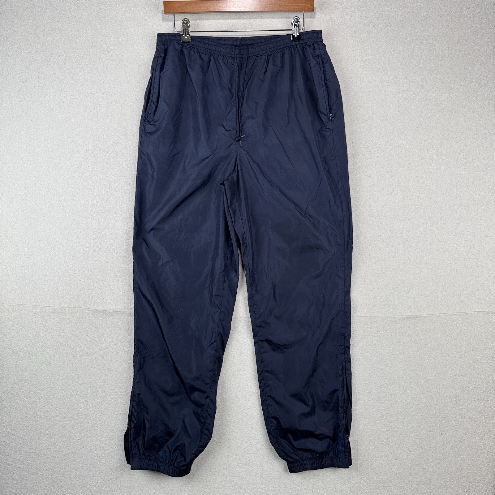 Vintage Lauren Ralph Lauren Track Pants Women’s M Blue Windbreaker Ankle Zip