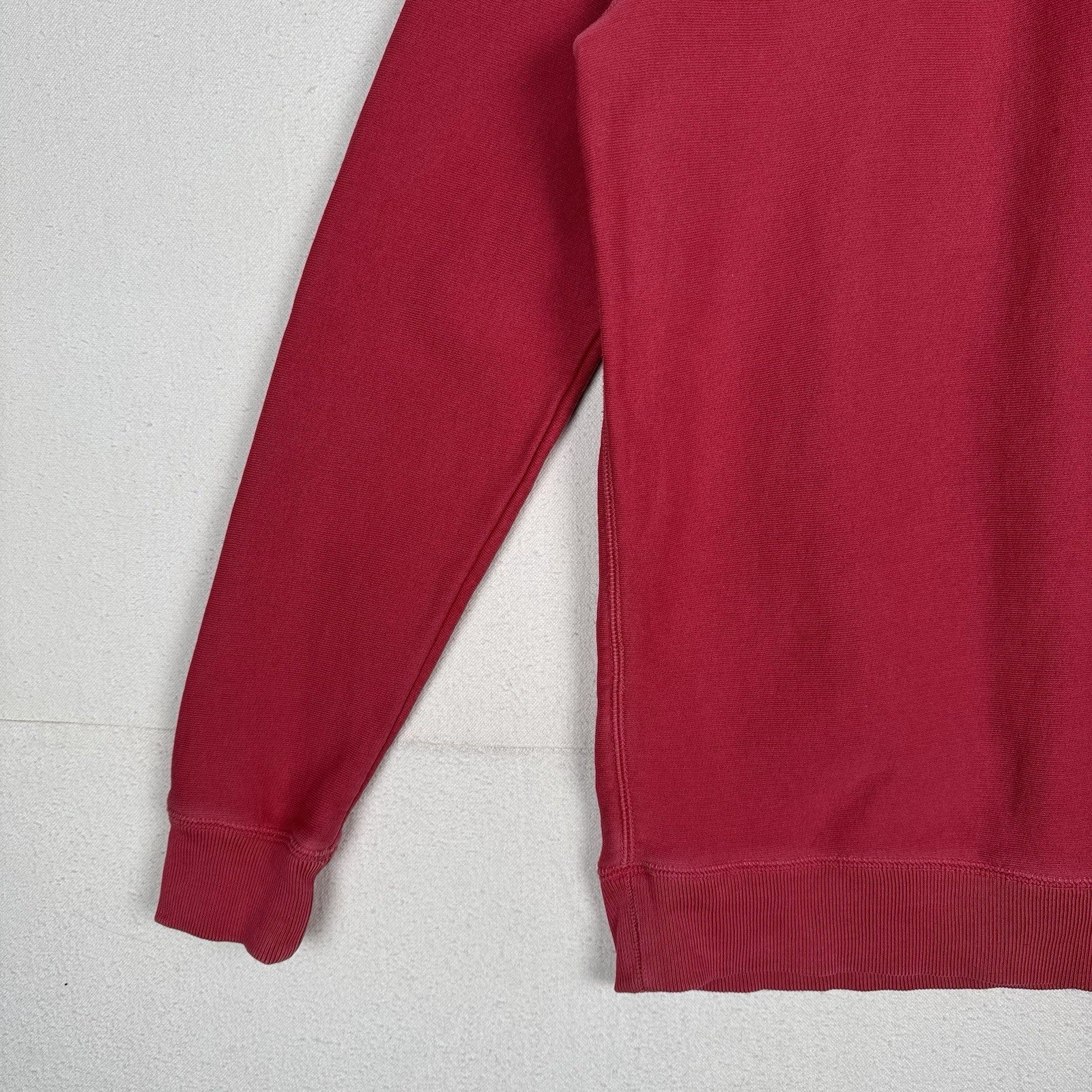 Roundtree & Yorke Men’s Long Sleeve Henley 1/4 Button Red Pink Salmon Medium M