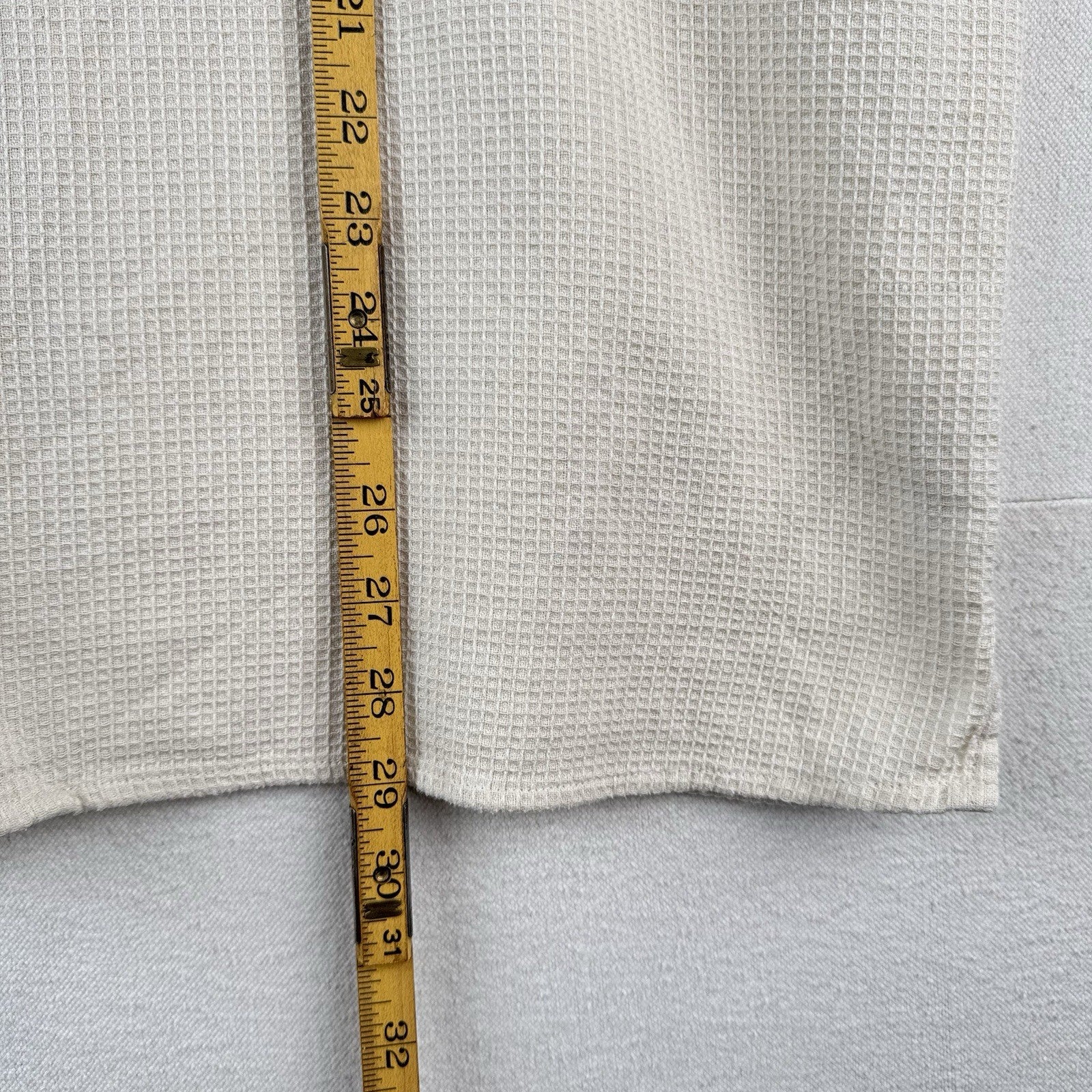 Original Use Waffle Knit Cream Men’s XL Camp Collar Button Up Resort Shirt