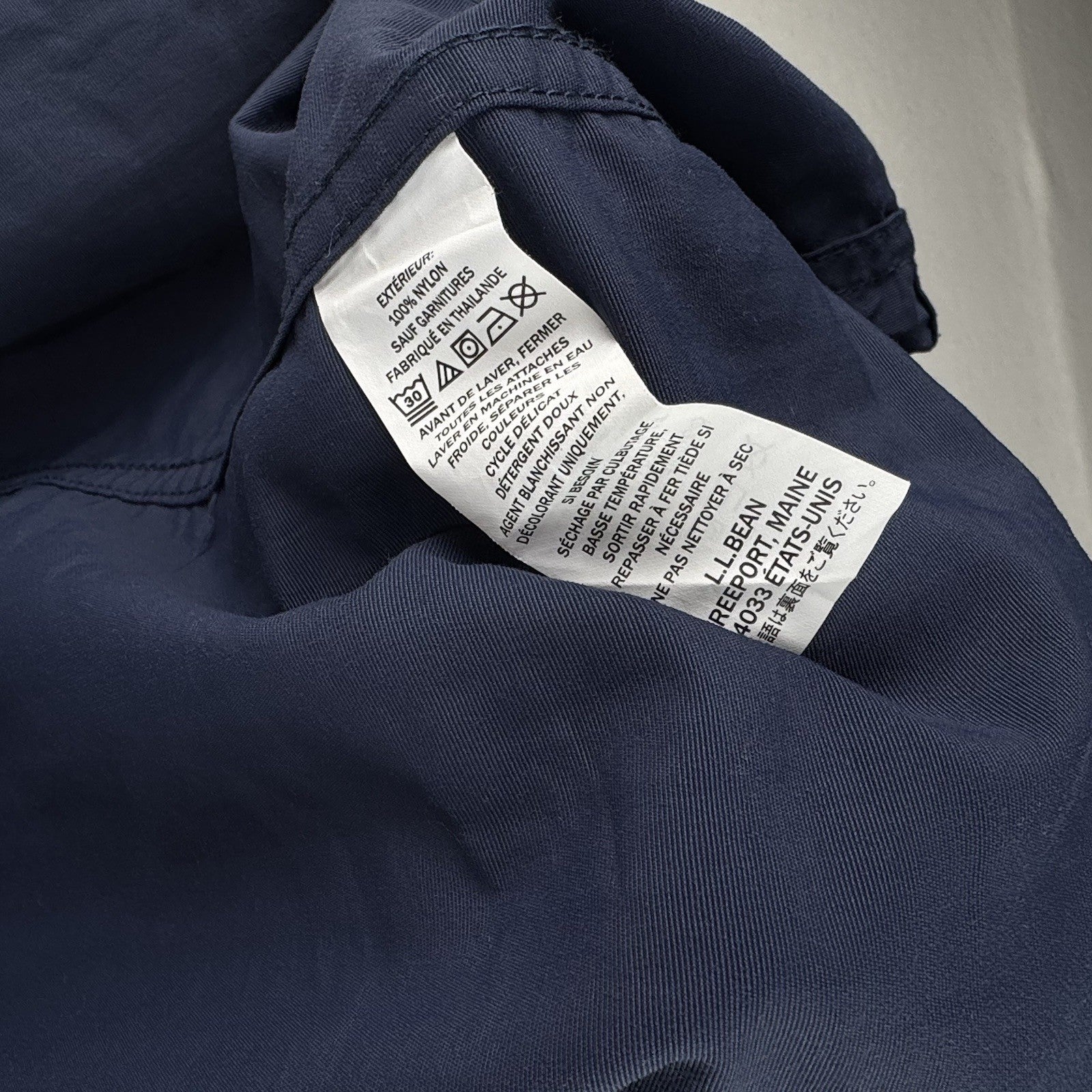 LL Bean Men's Mountain Classic Full Zip Hooded Men’s M Jacket Nautical Navy Blue