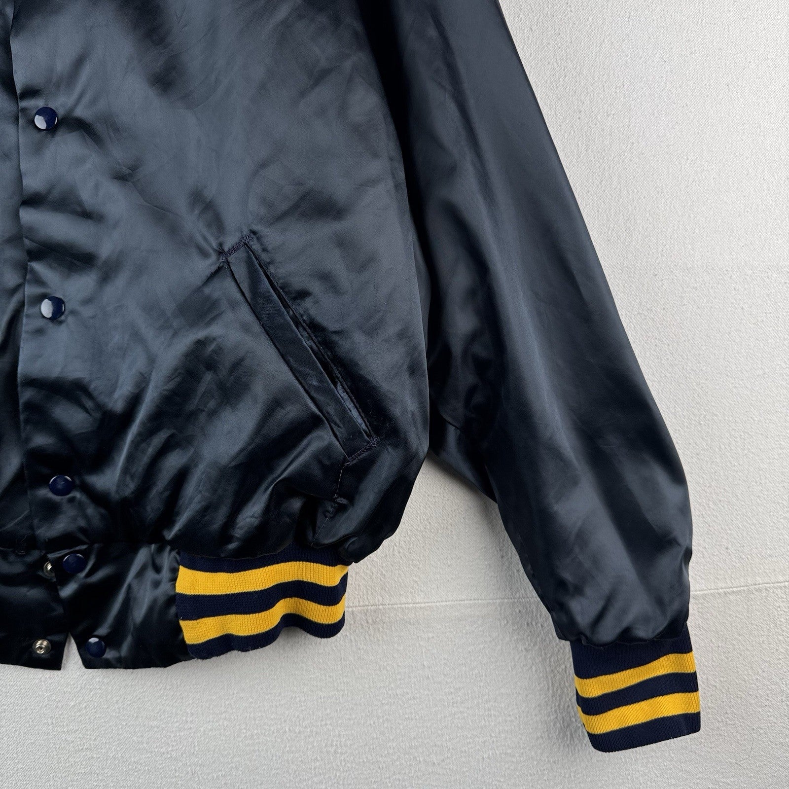 70’s-80’s Vtg KNAC 105.5 FM Long Beach CA Satin Jacket Large Pure Rock Made USA