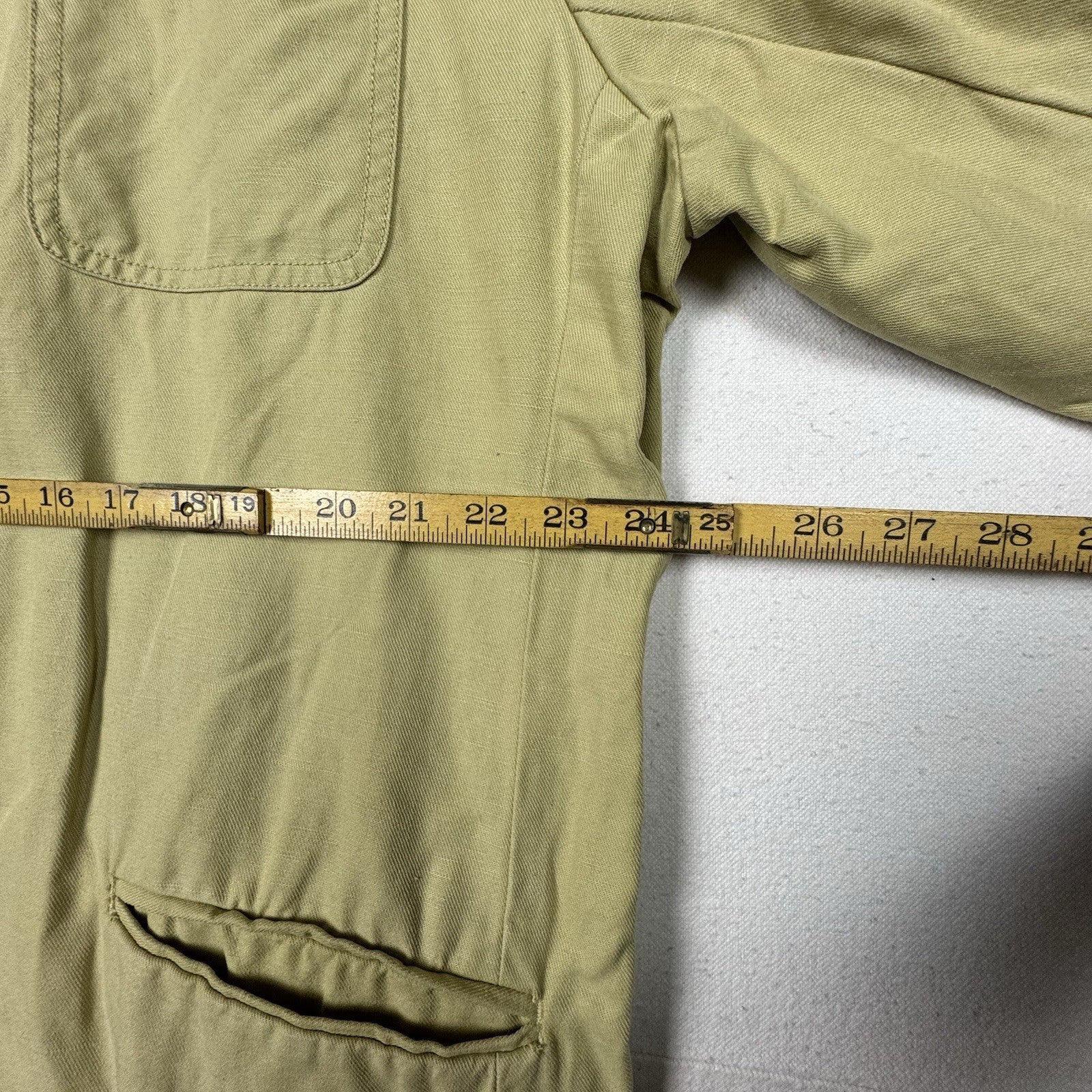 Tommy Bahama Linen Blend Jacket Adult 2XL Camel Khaki Full Zip Button Chore