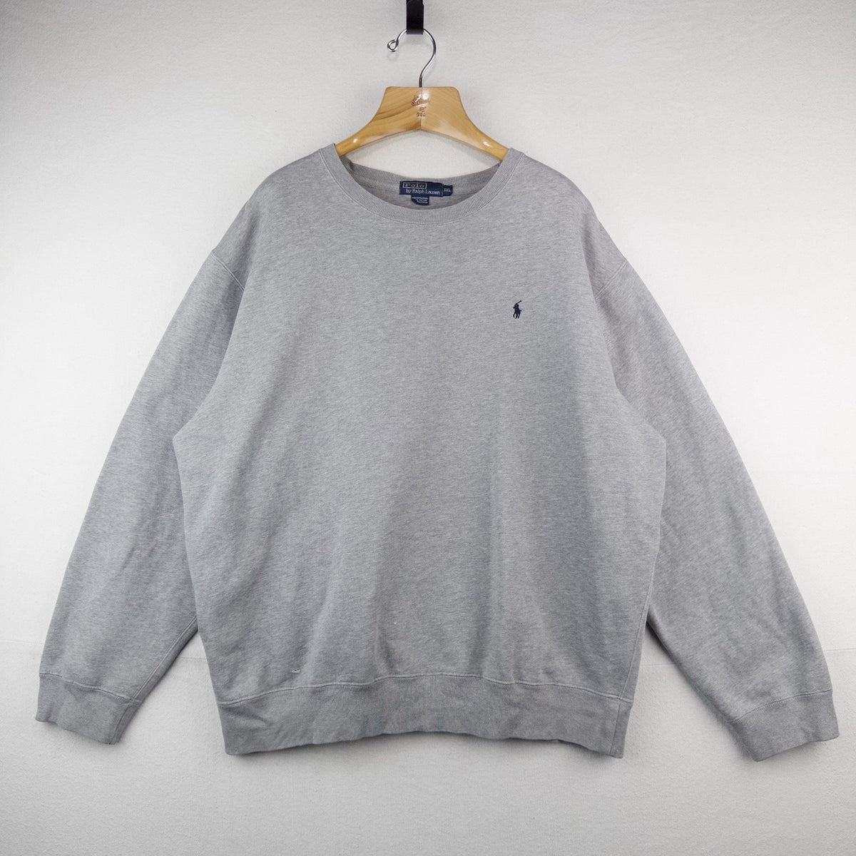 90’s Vtg Polo Ralph Lauren Sweatshirt Men’s 2XL Crewneck Gray USA *Read