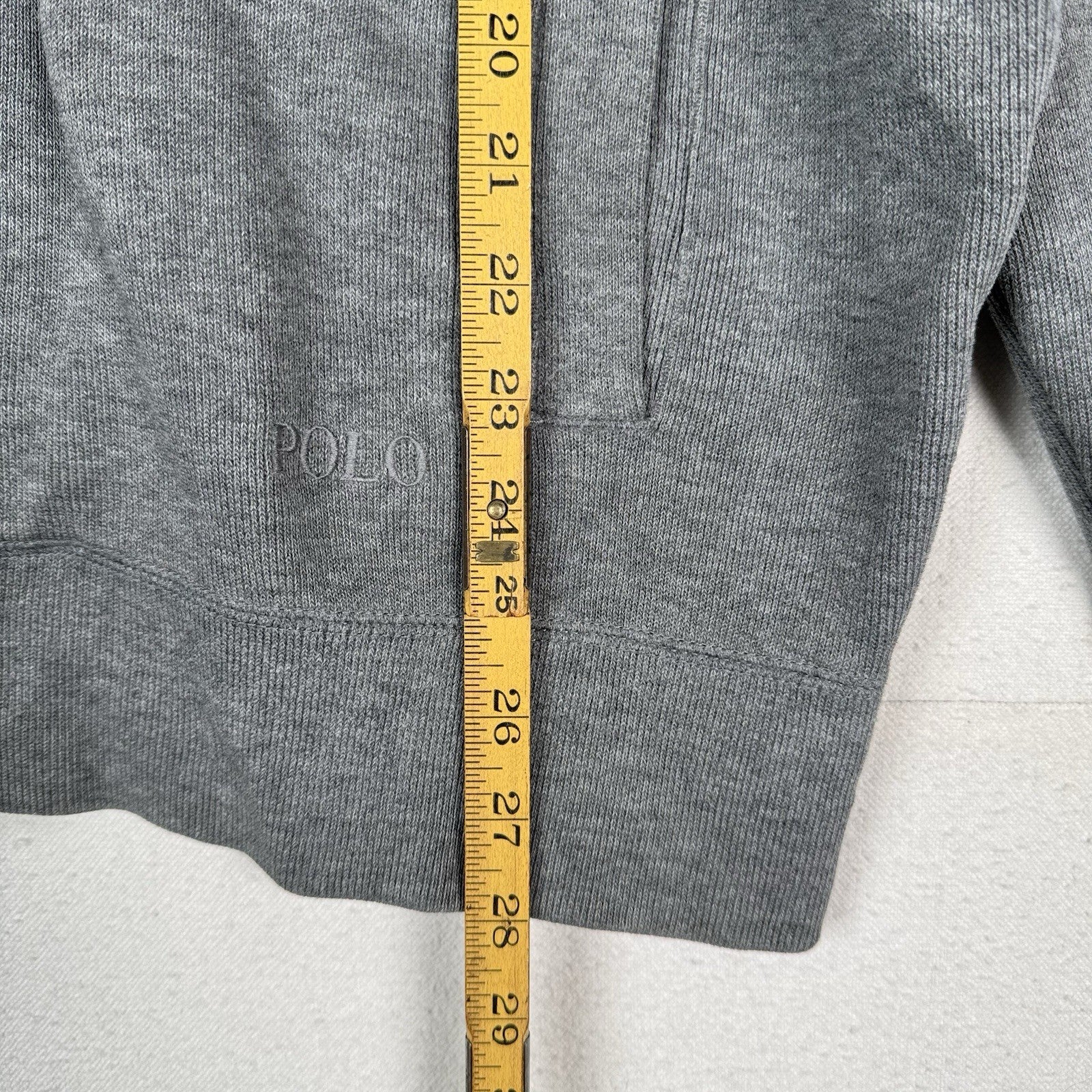 Vtg Polo Ralph Lauren Mens XL Gray Ribbed Cardigan Full Zip Sweater *Read