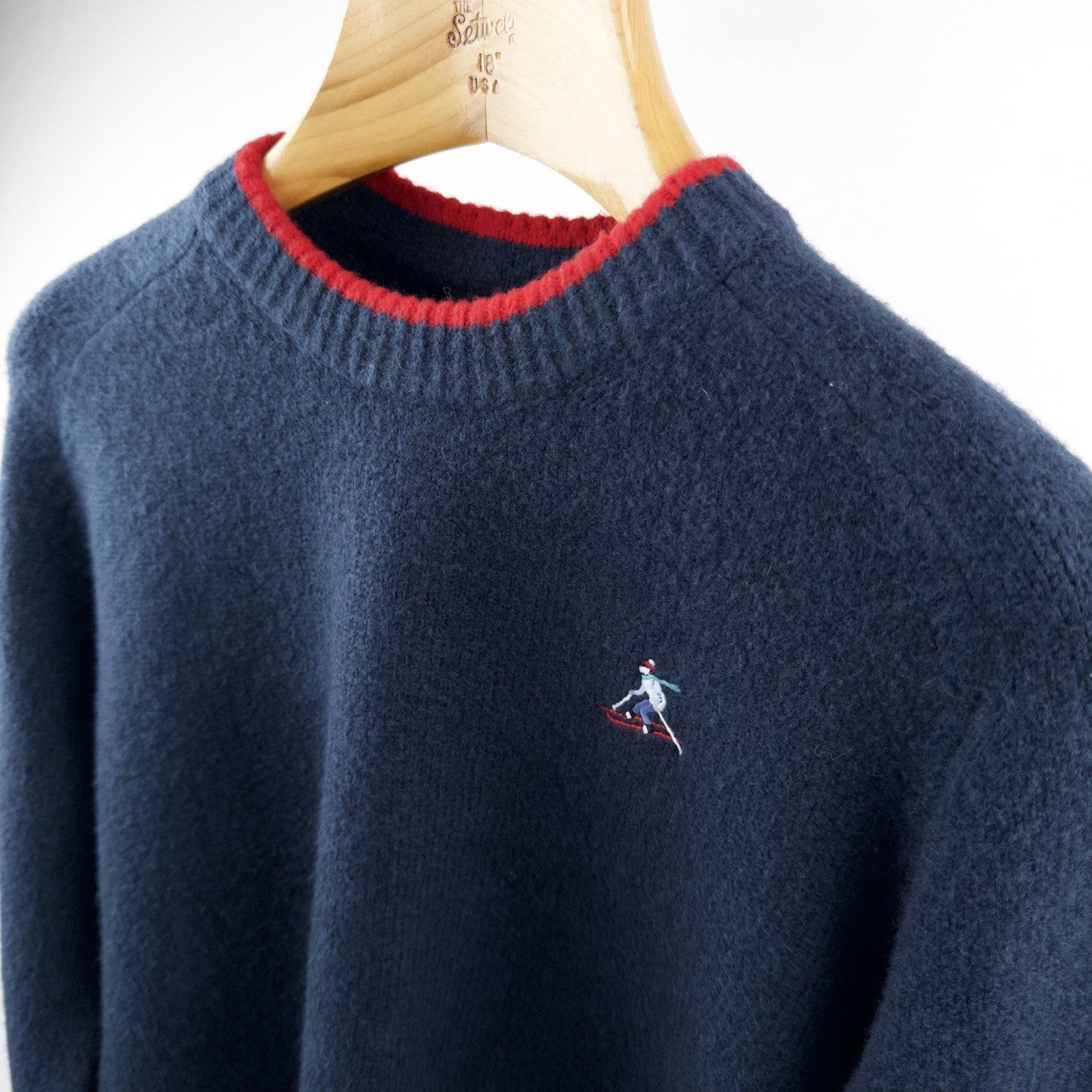 Abercrombie & Fitch Madeline Sweater Crew Neck Ski Park City Utah Blue XS