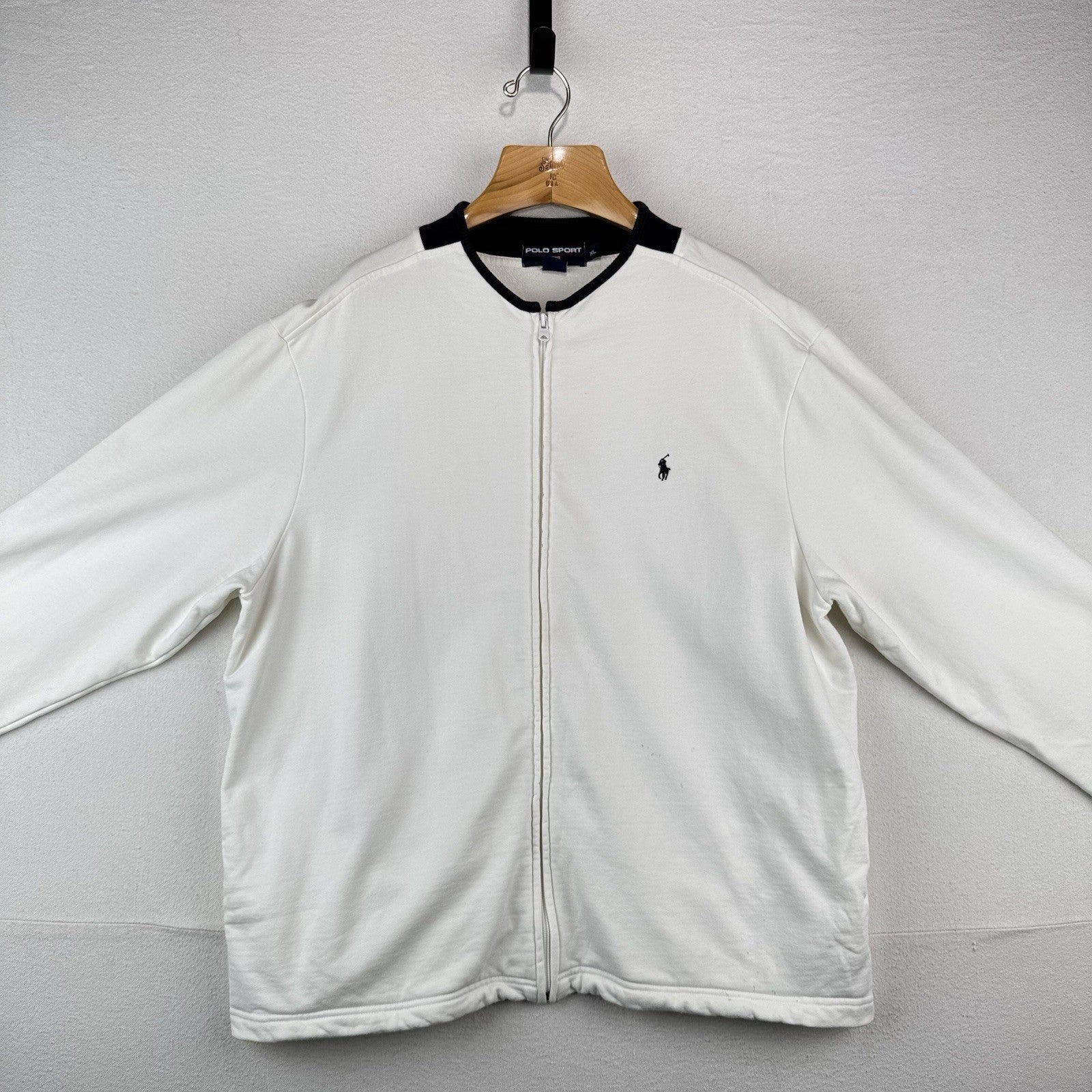 Polo Sport Ralph Lauren Men’s XL Full Zip French Terry Performance Jacket White