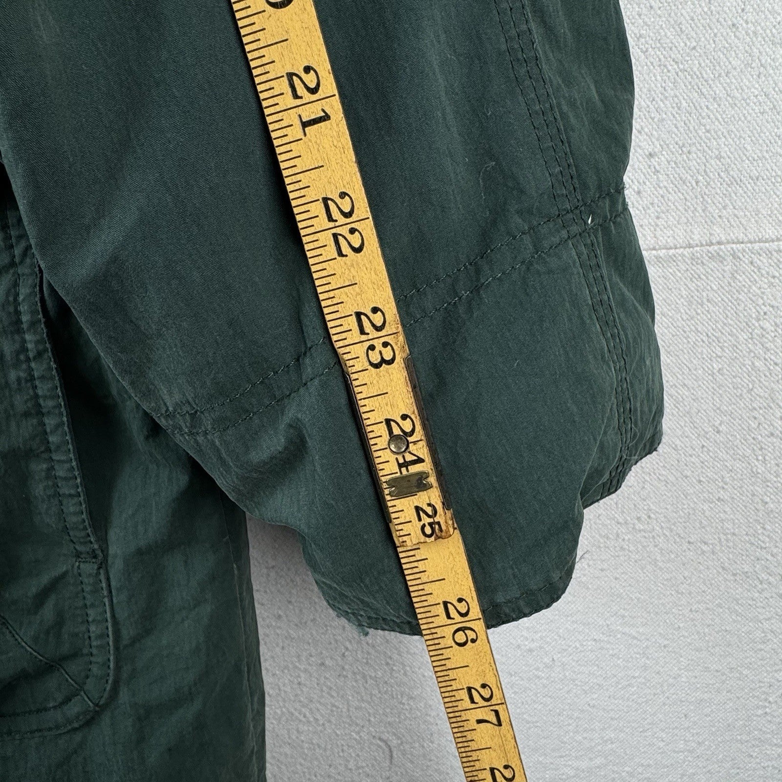 90’s Vtg L.L. Bean Men’s L Goose Down Faux Fur Hooded Parka Puffer Jacket Green