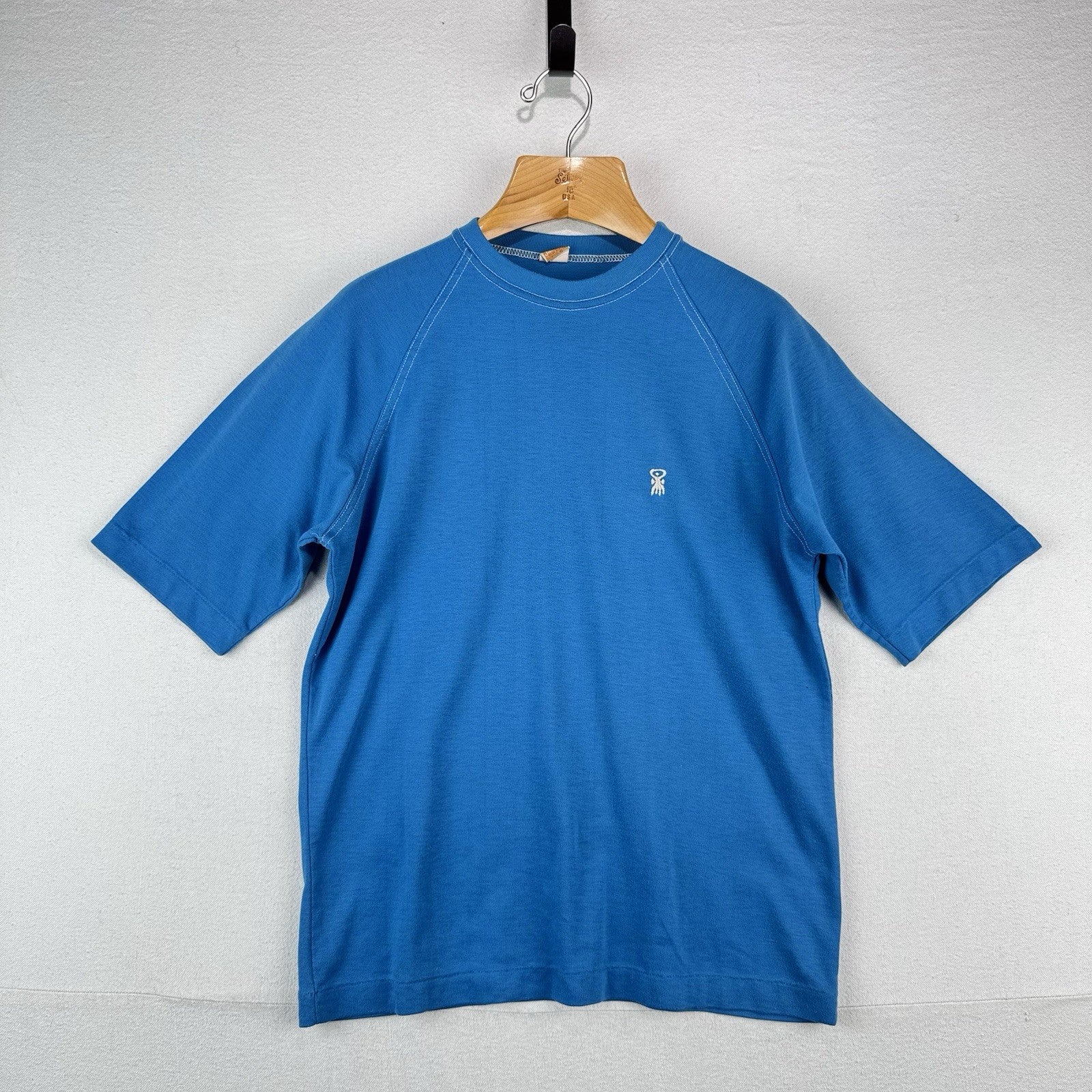 60’s Vtg Jantzen Swim Surf Raglan T-Shirt Men’s L Blue Short Sleeve Made In USA