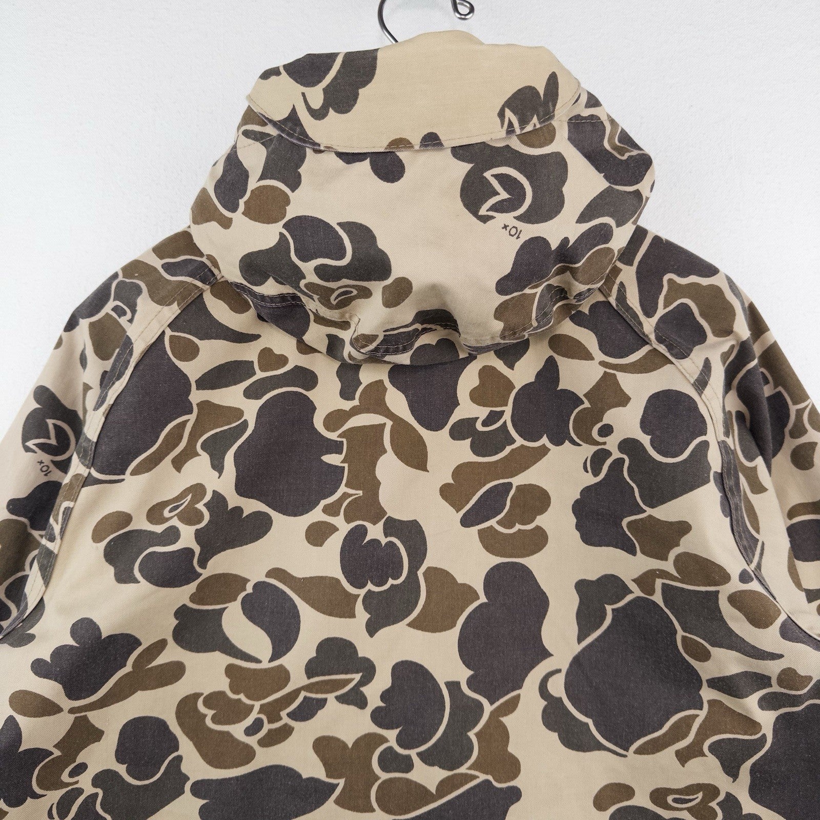 80’s Vtg 10X Goretex Duck Camo Jacket Mens Large Full Zip Hunting With Hood USA