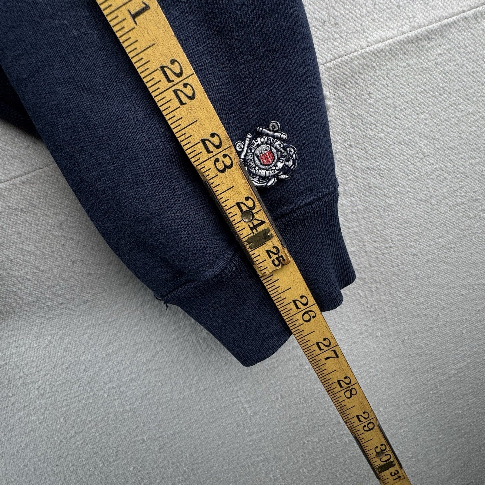 90s Vtg Coast Guard Reverse Weave Hoodie Sweatshirt Cotton Exchange Made USA - M