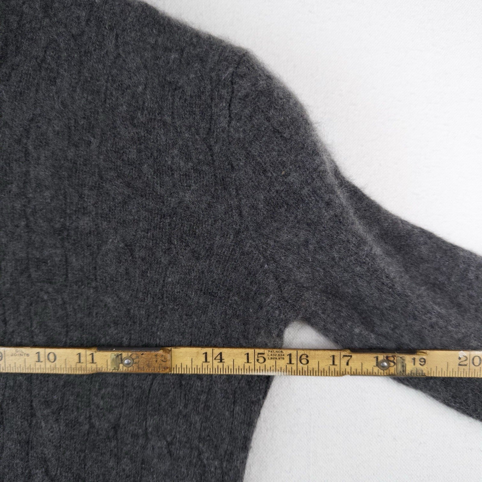 Ralph Lauren Black Label Gray 100% Cashmere Knit 1/4 Zip Sweater *Felted Fits XS