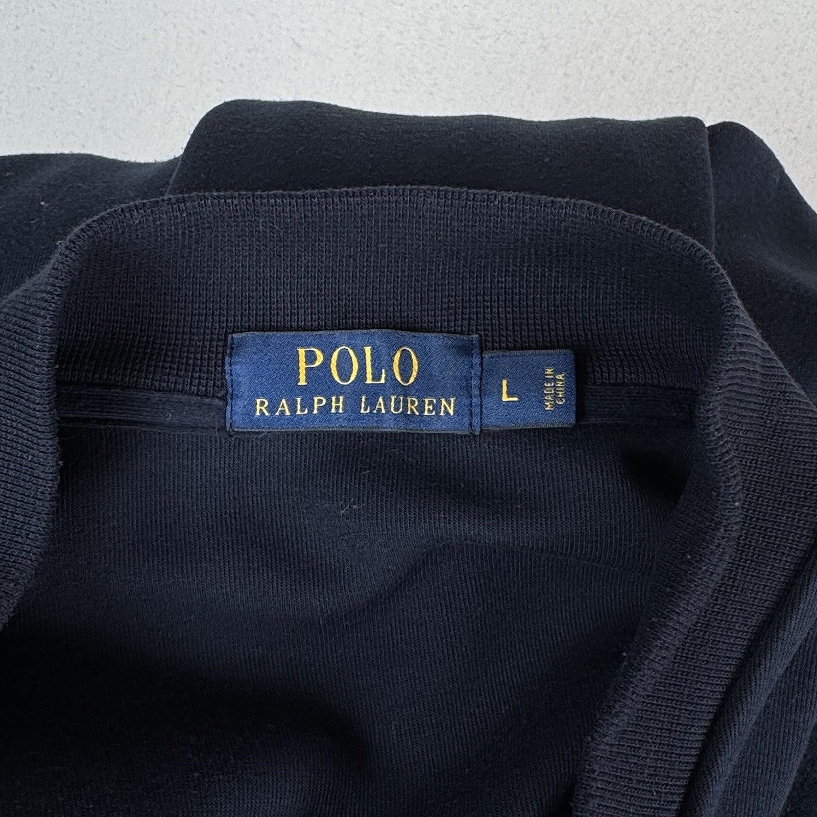 Polo Ralph Lauren Mens Double Knit Full-Zip Sweater Bomber Jacket Size L Blue