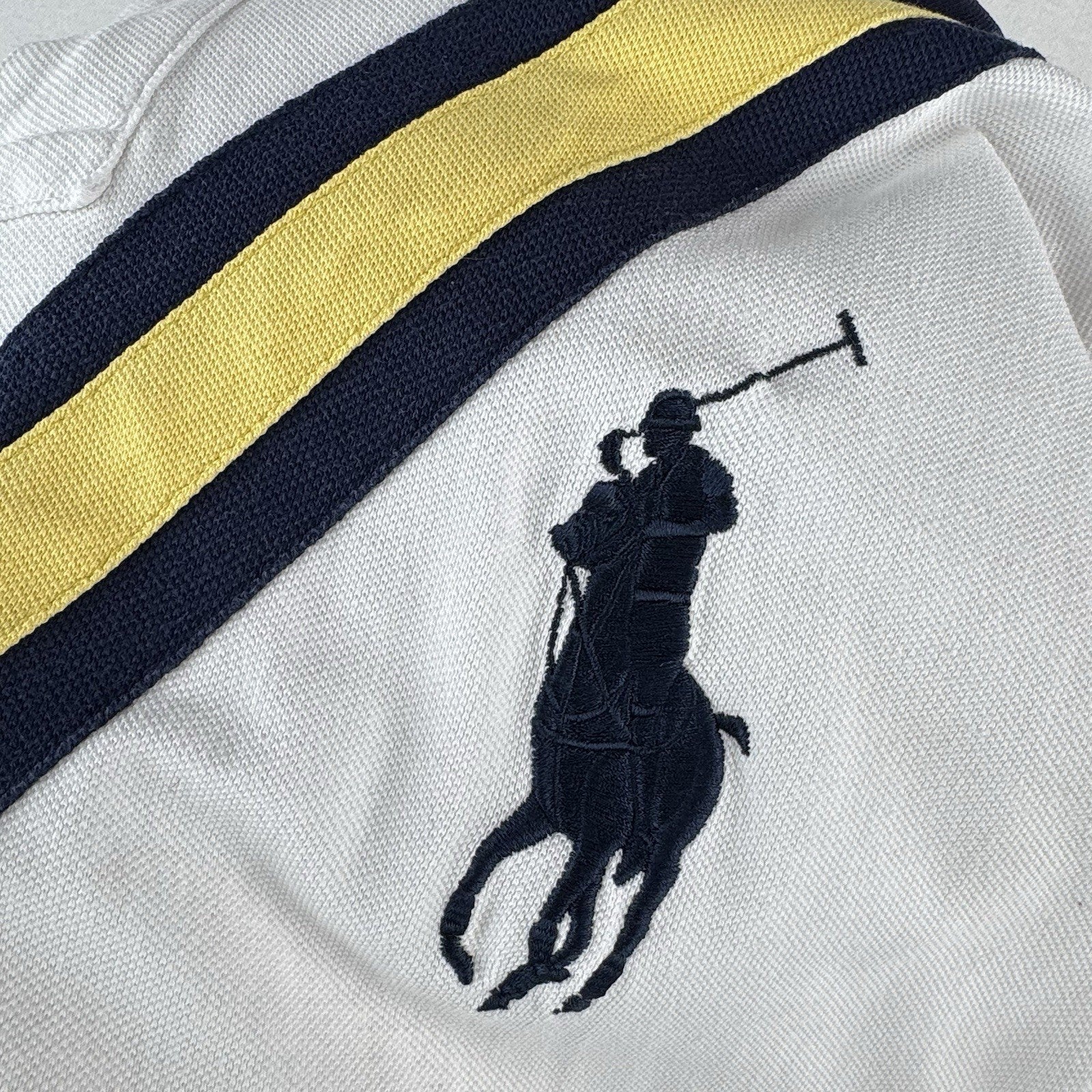 Polo Ralph Lauren Circa 2010 Custom Fit Cotton Mesh Cricket Polo Shirt Size M
