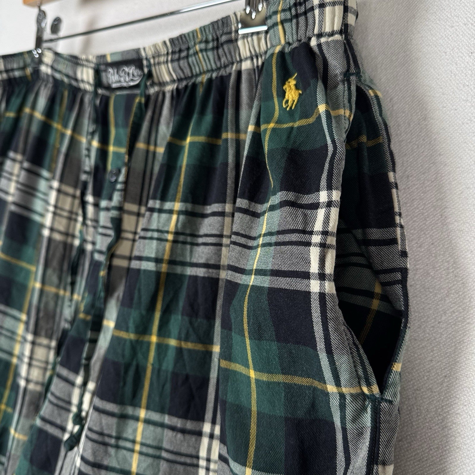 Polo Ralph Lauren Men’s Stewart Tartan Plaid Pajama Pants XL Blue Green White