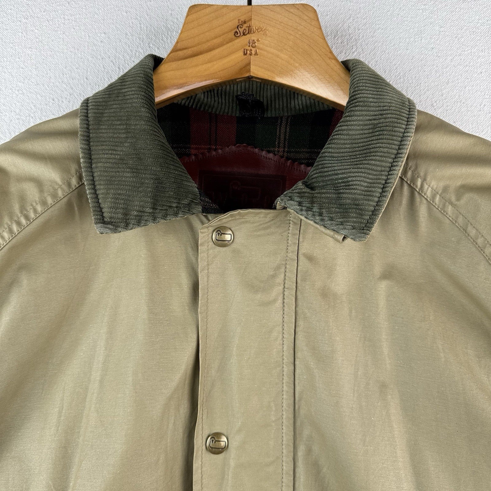 80’s Vtg Woolrich L Weatherproof Flannel Wool Lined Blanket Barn Jacket Coat USA