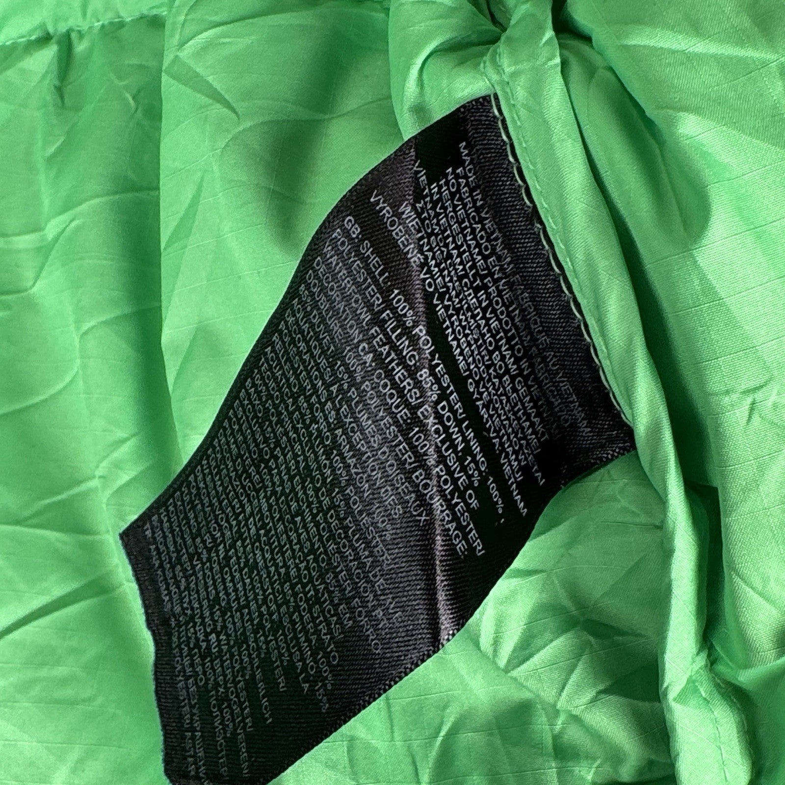 The North Face Nuptse Retro 700 Down Puffer Cropped Jacket Chlorophyll Green - L