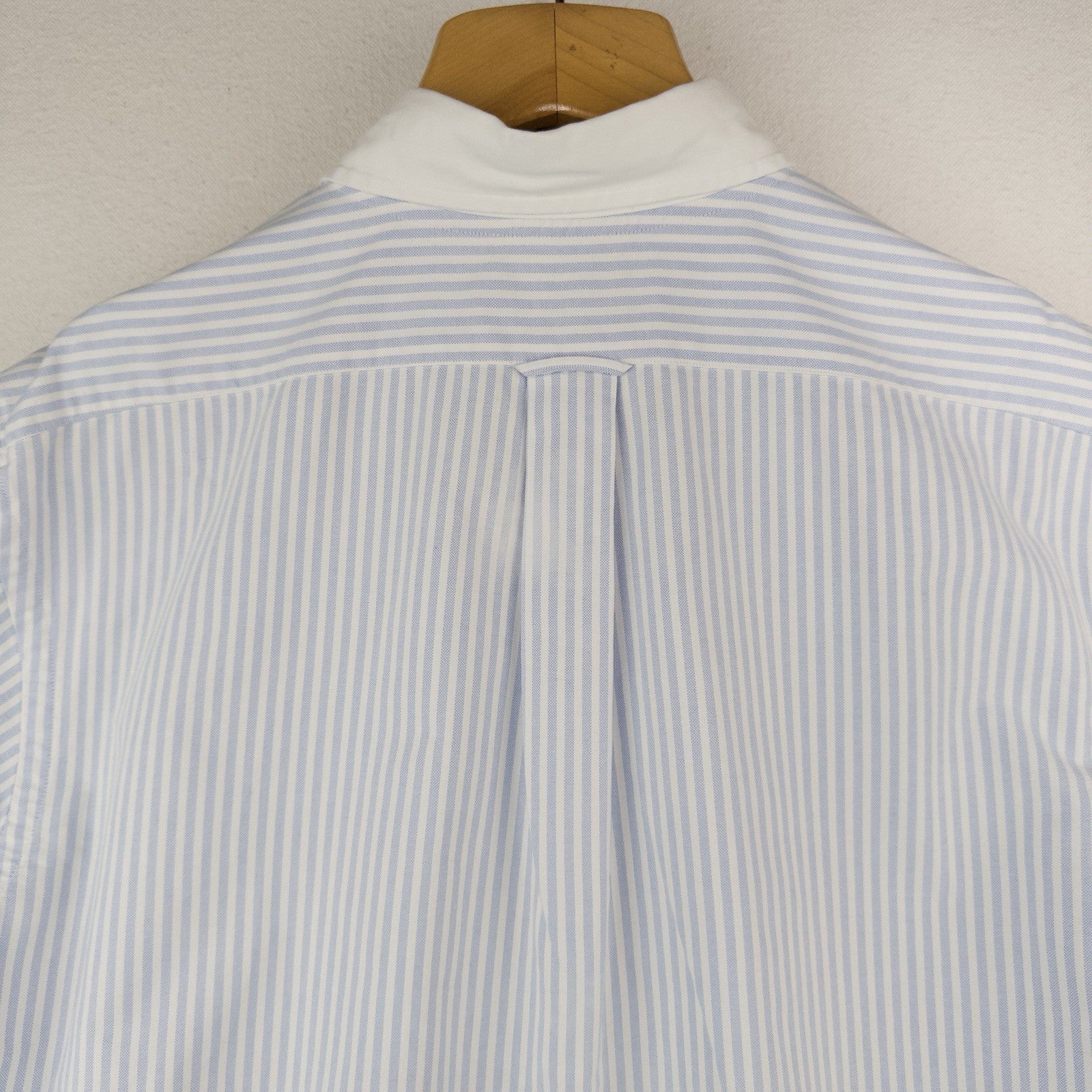 90’s Vtg Polo Ralph Lauren Blue White Pinstripe Winchester Club Collar Shirt XL