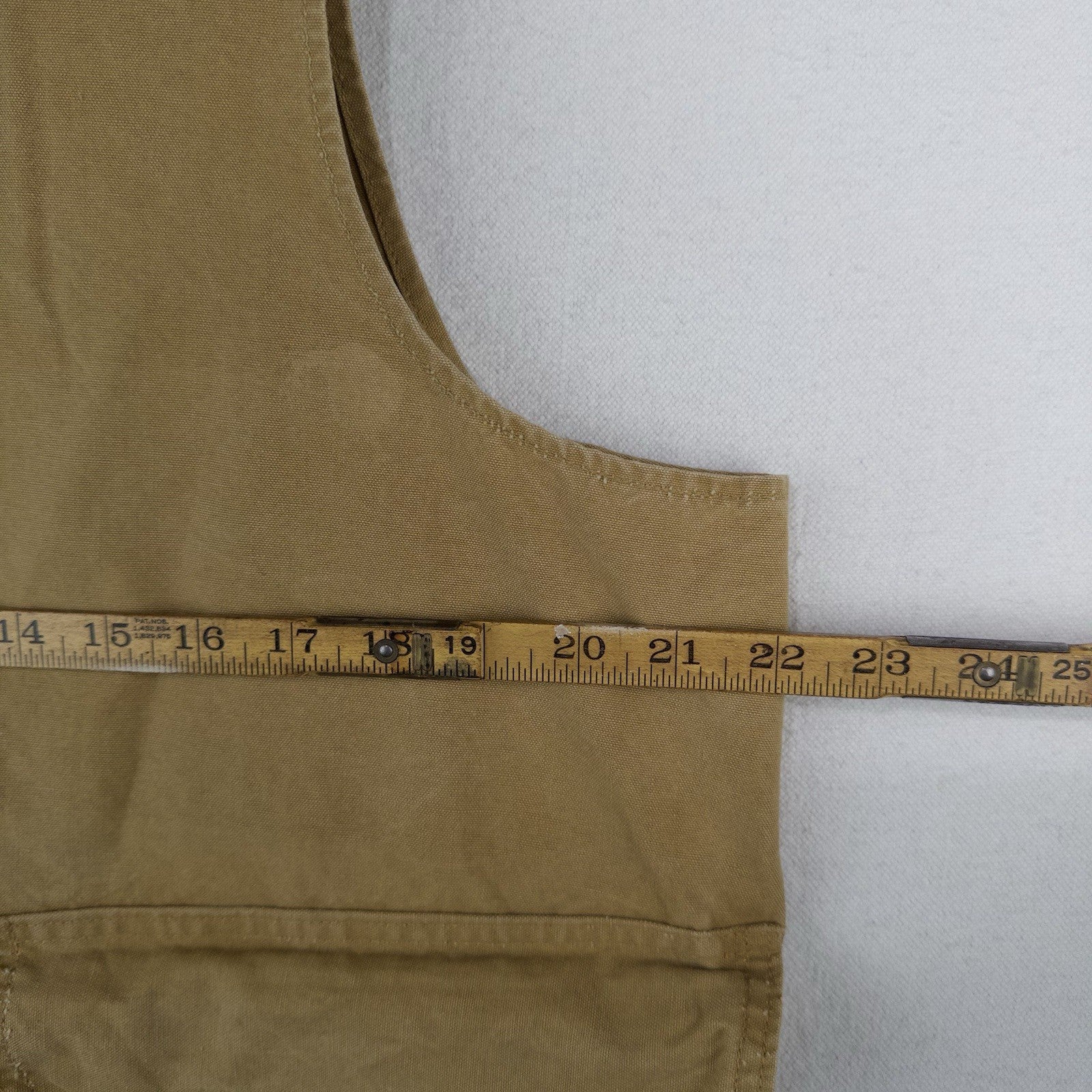 50's Vtg JC Higgins Hunting Shooting Vest Mens L (44) Canvas Khaki Tan Sportsman