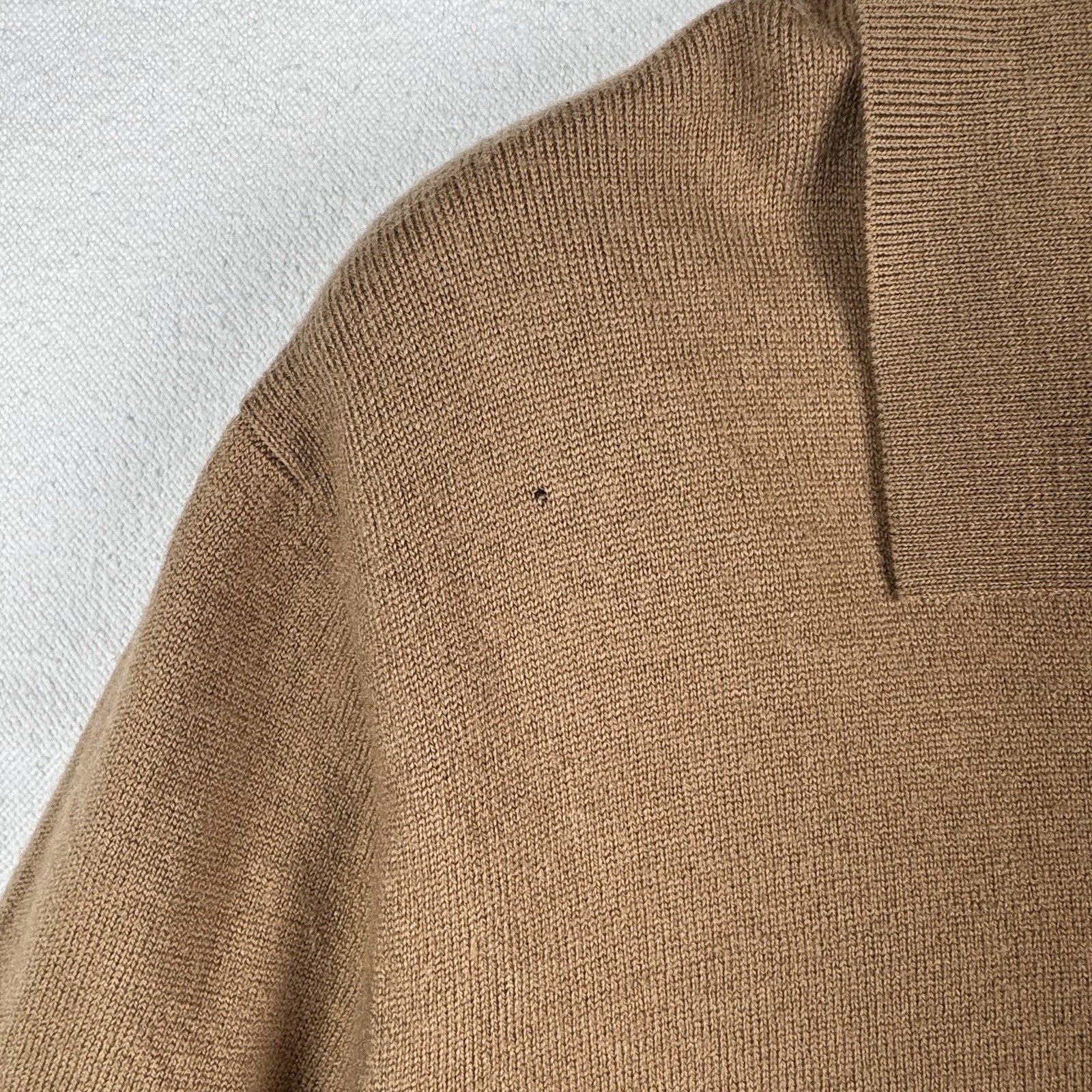 Polo Ralph Lauren Men’s XL Merino Wool Polo Sweater Camel Brown *Read