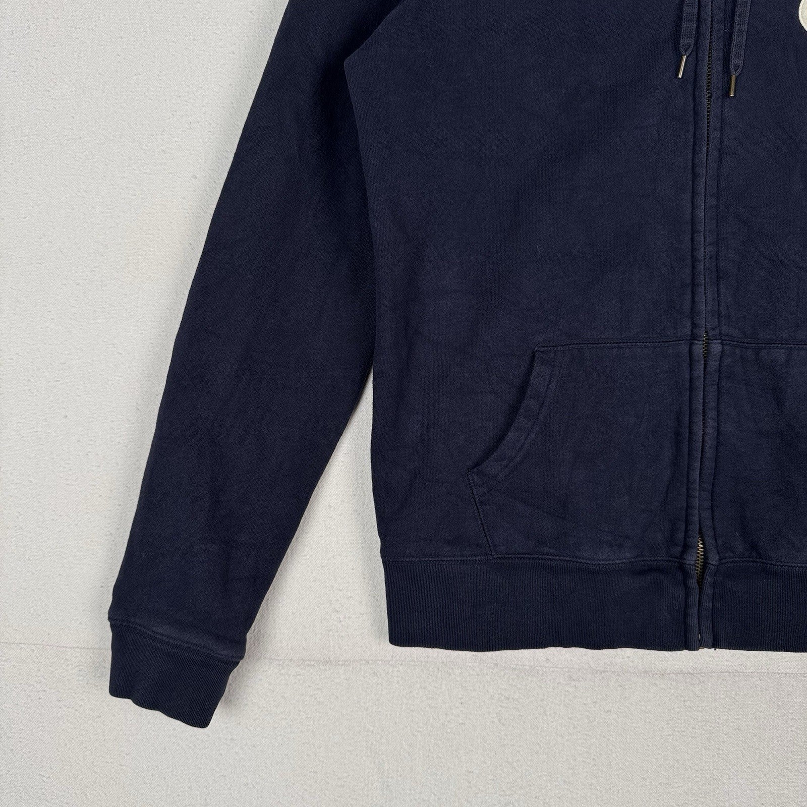 Polo Jeans Ralph Lauren Embroidered RL67 Zip Hoodie Women's Large Youth XL Blue