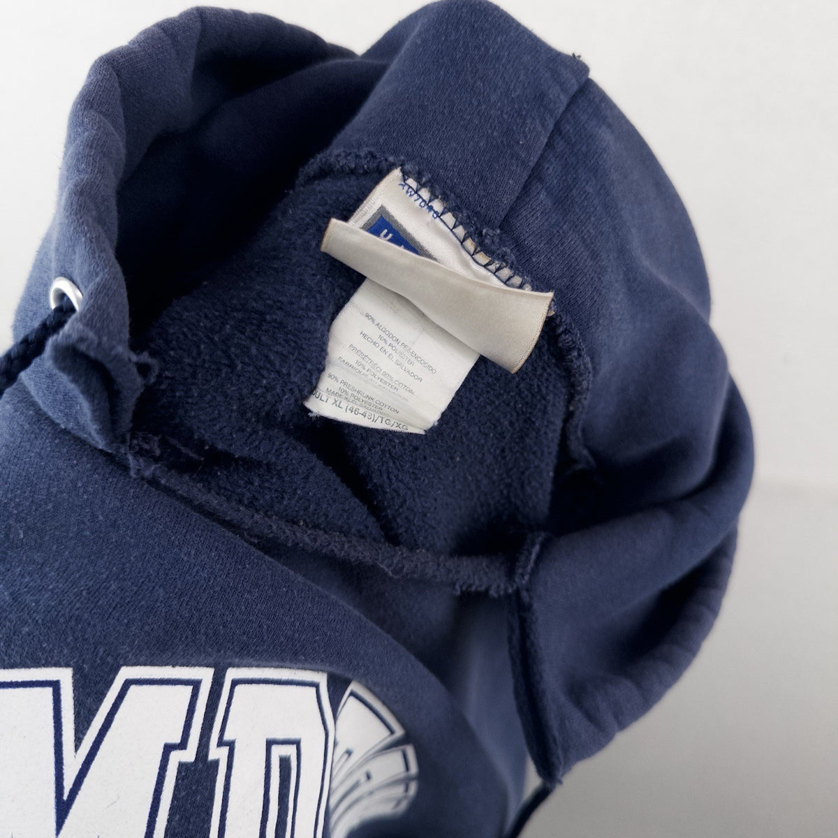 90’s Vtg Hampton University Heavyweight Hoodie Men's XL Blue HBCU *Read