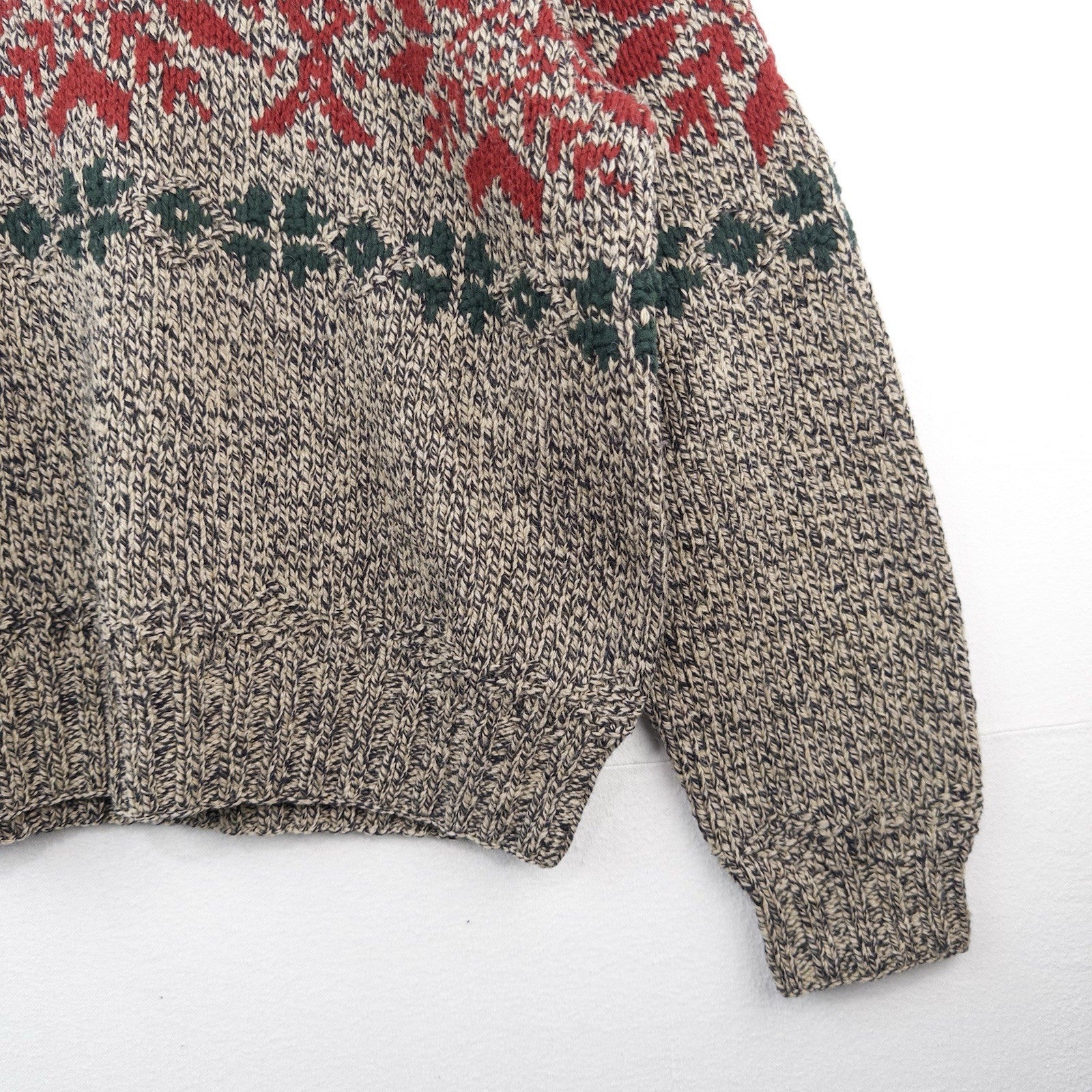 90’s Vtg Polo Sportsman Ralph Lauren Hand Knit Wool Blend Sweater Ski Men's 2XL