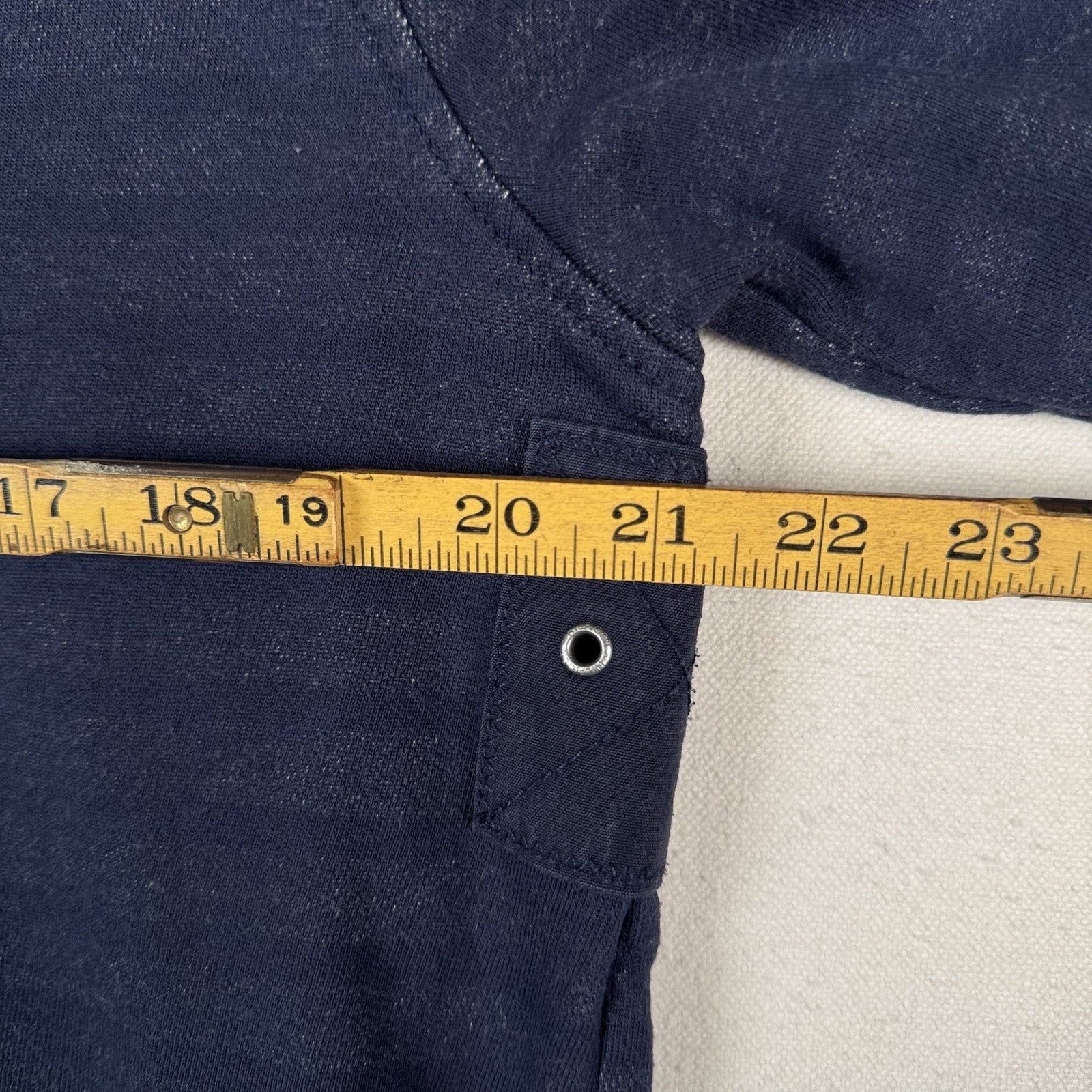 Tommy Hilfiger Navy Orange Women's Large Cotton Jacket Stowaway Hood