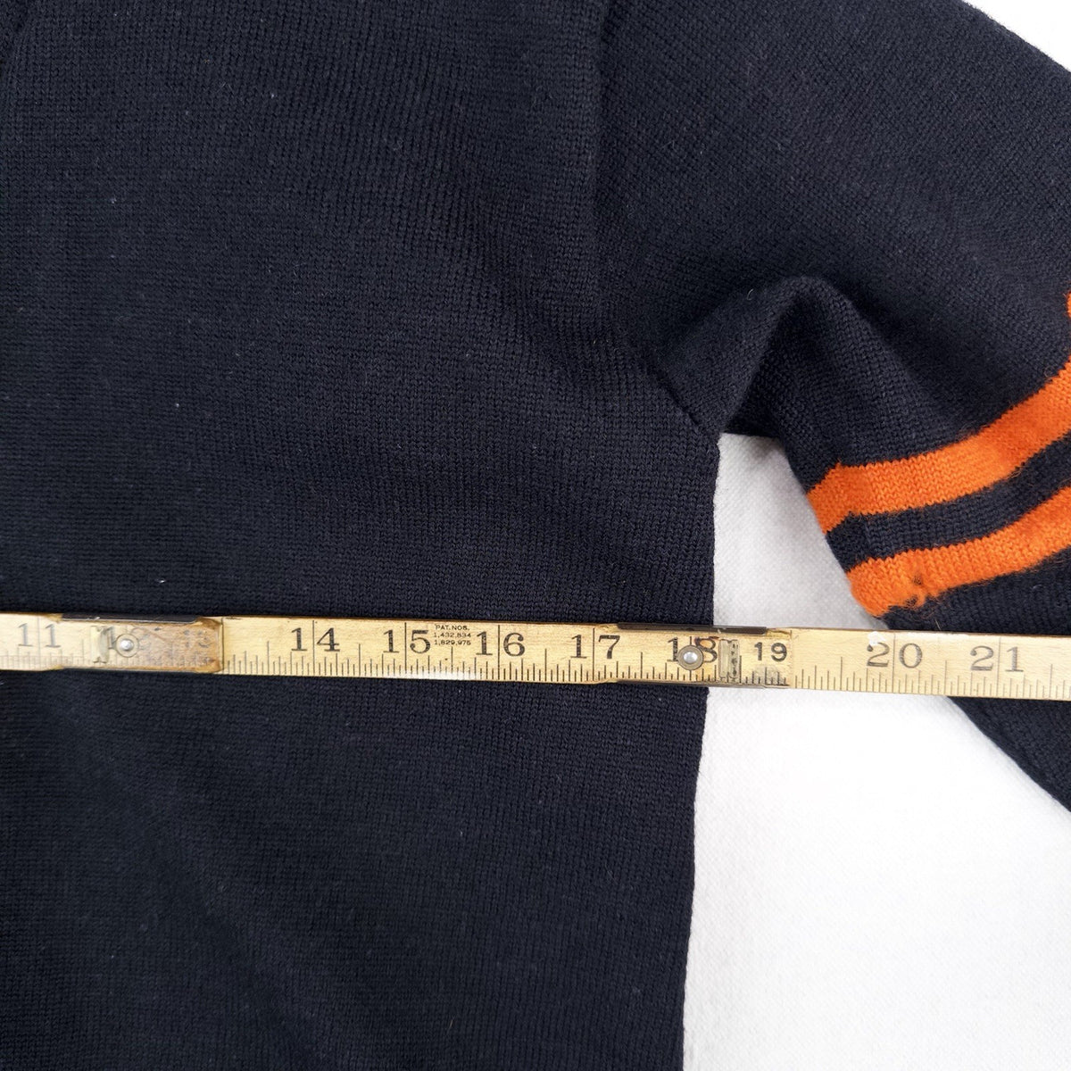 40’s Vtg Murray’s Knit Varsity Cardigan 32” XS / Youth M Black Orange Princeton