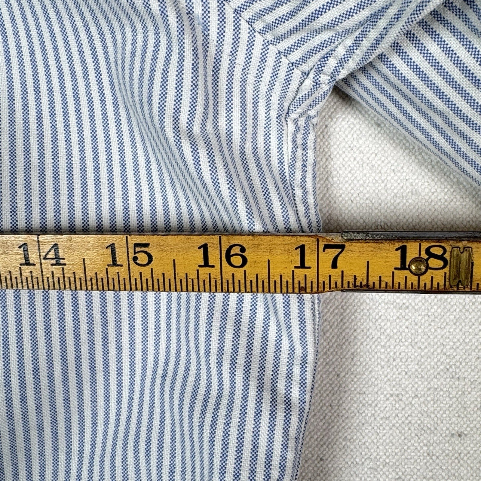 (2) Ralph Lauren Boys S 8-10 Oxford Shirts Blue Stripe Pink *NCG Monogram