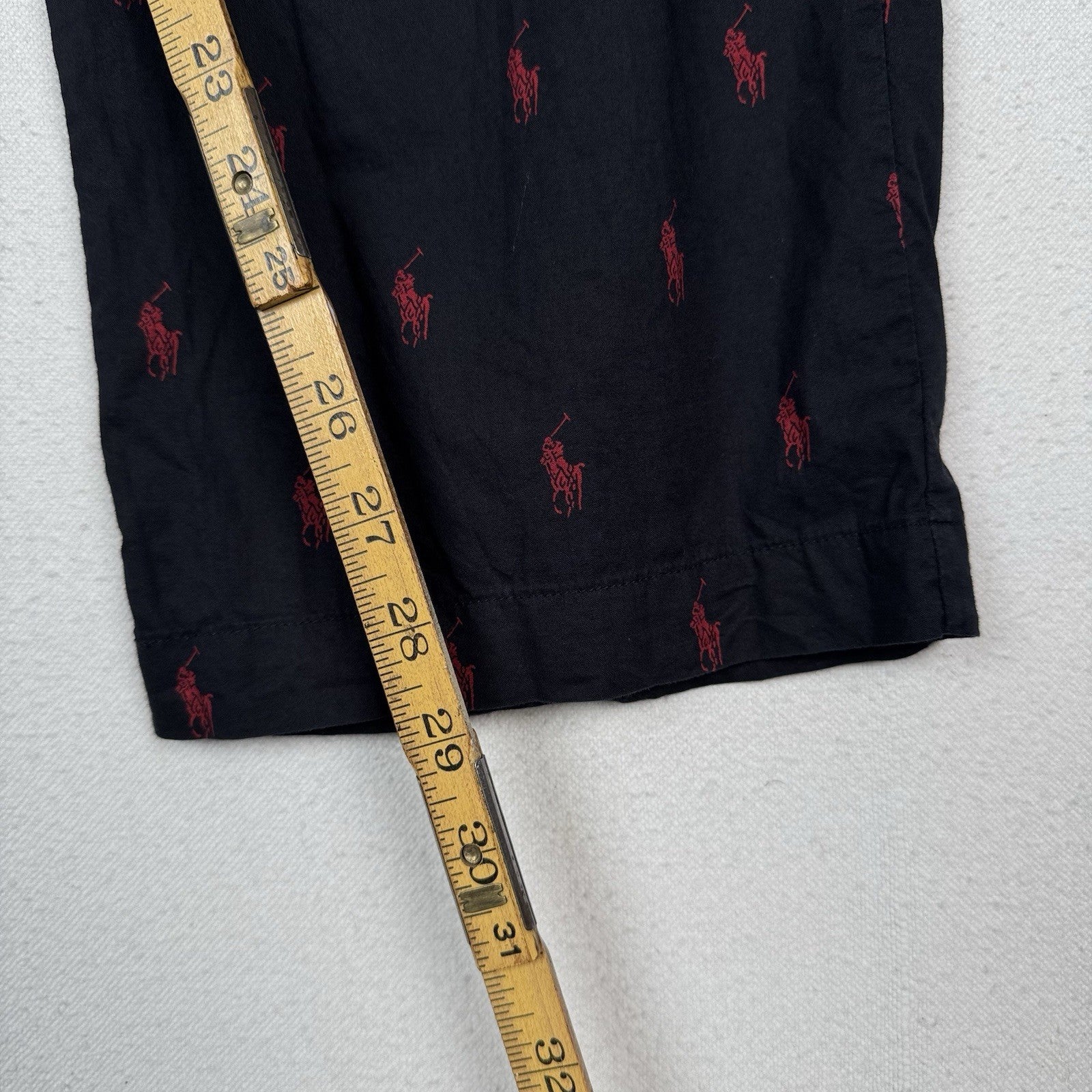 Polo Ralph Lauren Men’s Sleepwear Black Red Pony Pajama Lounge Pants Large L