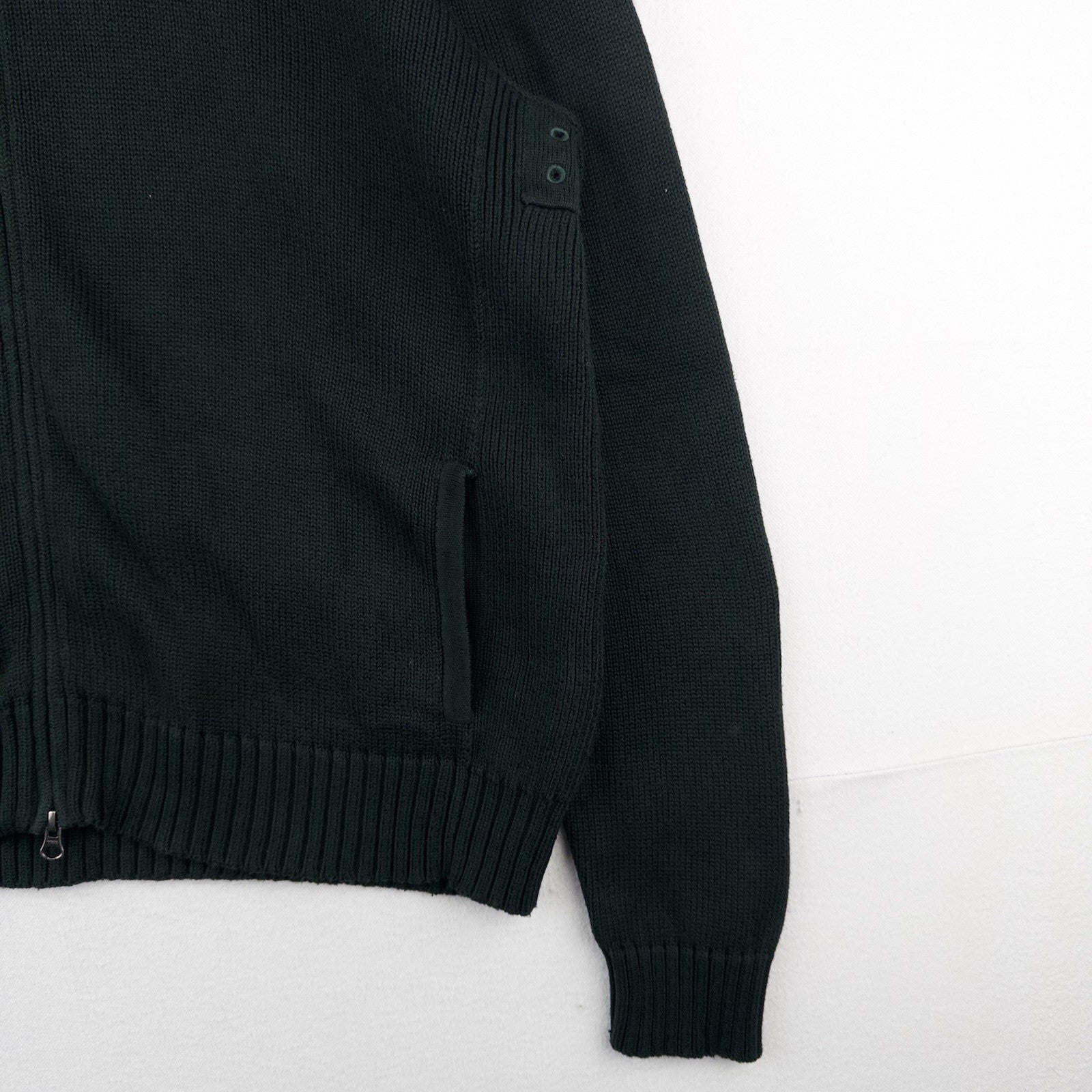 90’s Vtg Polo Ralph Lauren Heavy Knit Zip Sweater Jacket Men’s L Hunter Green