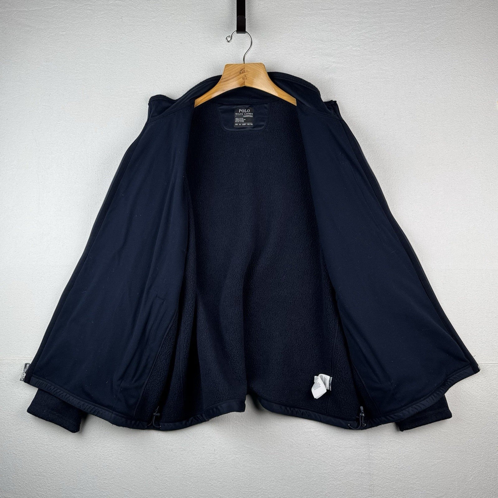 Polo Ralph Lauren Jacket Mens 3XB Blue Performance Full Zip Fleece Mock Neck