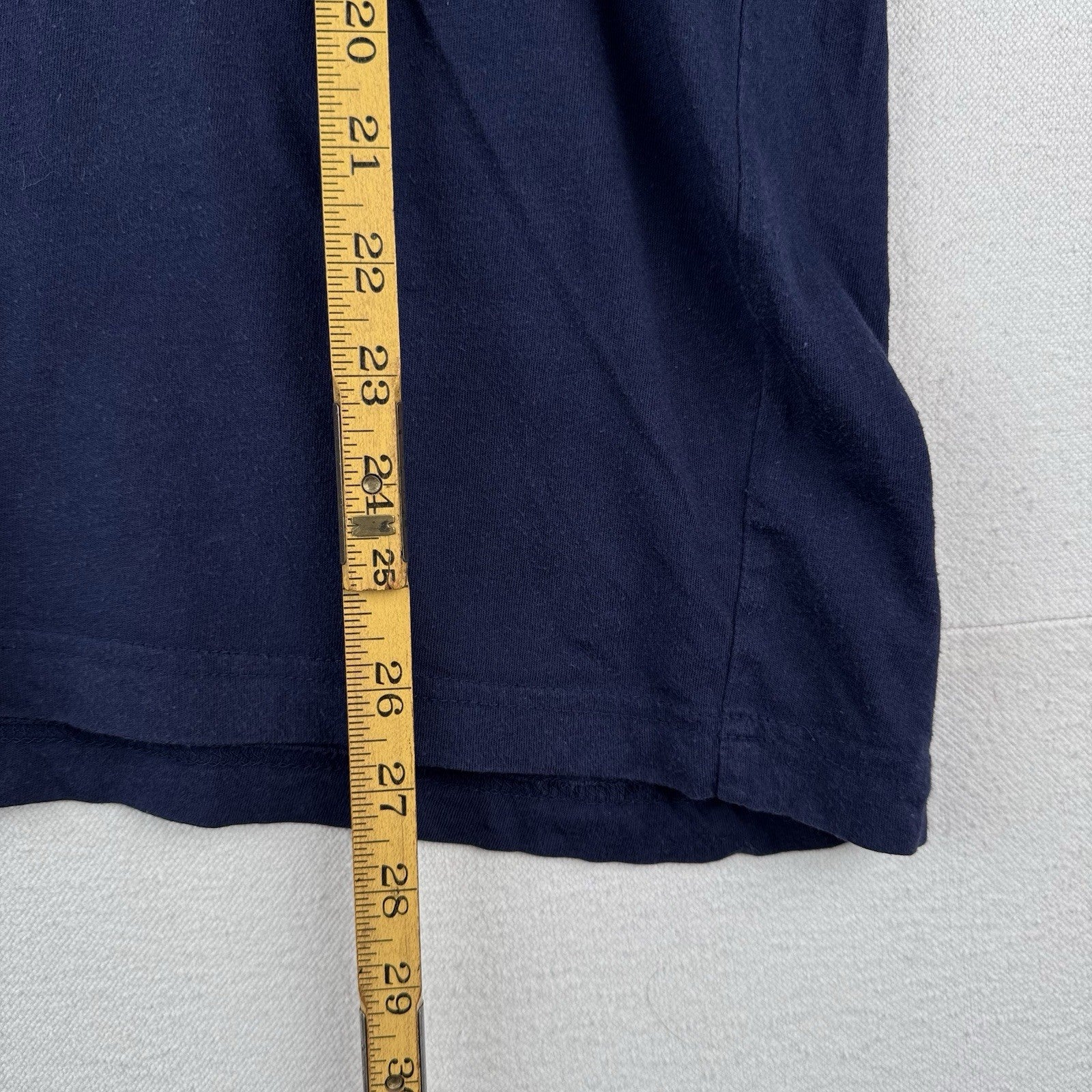 90’s Vtg Polo Ralph Lauren RL Crew Ringer T-Shirt Blue Yellow Mens L