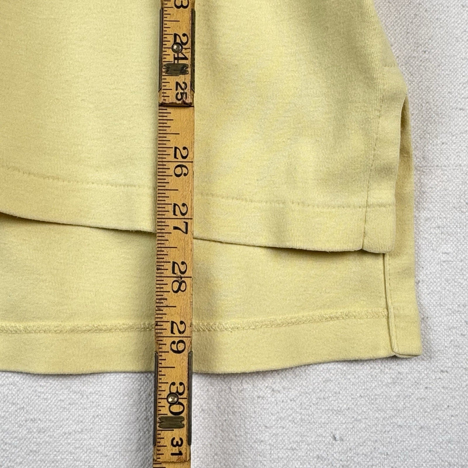 Vintage Polo Ralph Lauren Short Sleeve Navy Pony Soft Yellow Mens Small