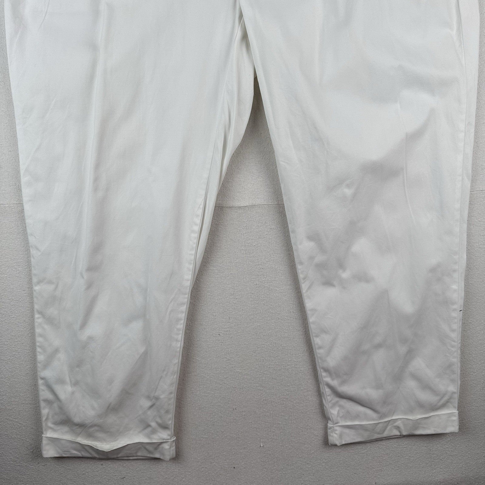 90’s Vtg Polo Ralph Lauren Big Hammond Pant Mens 46Bx30 White Double Pleat Cuff